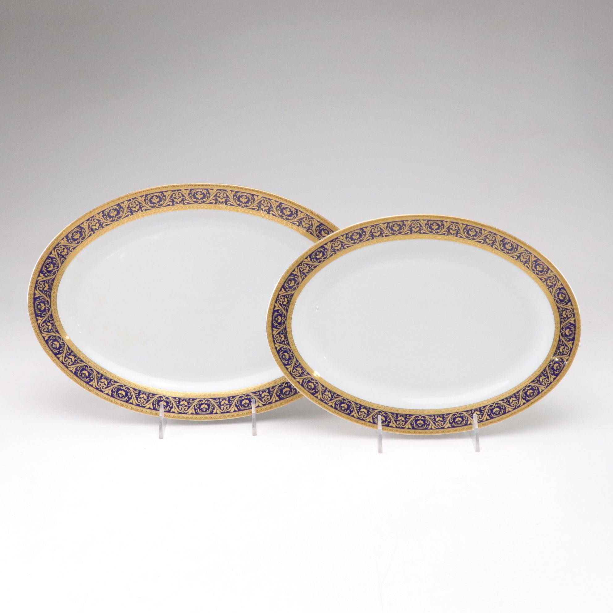 Sorelle "SZE9" Gold and Cobalt Blue Porcelain Dinnerware Set