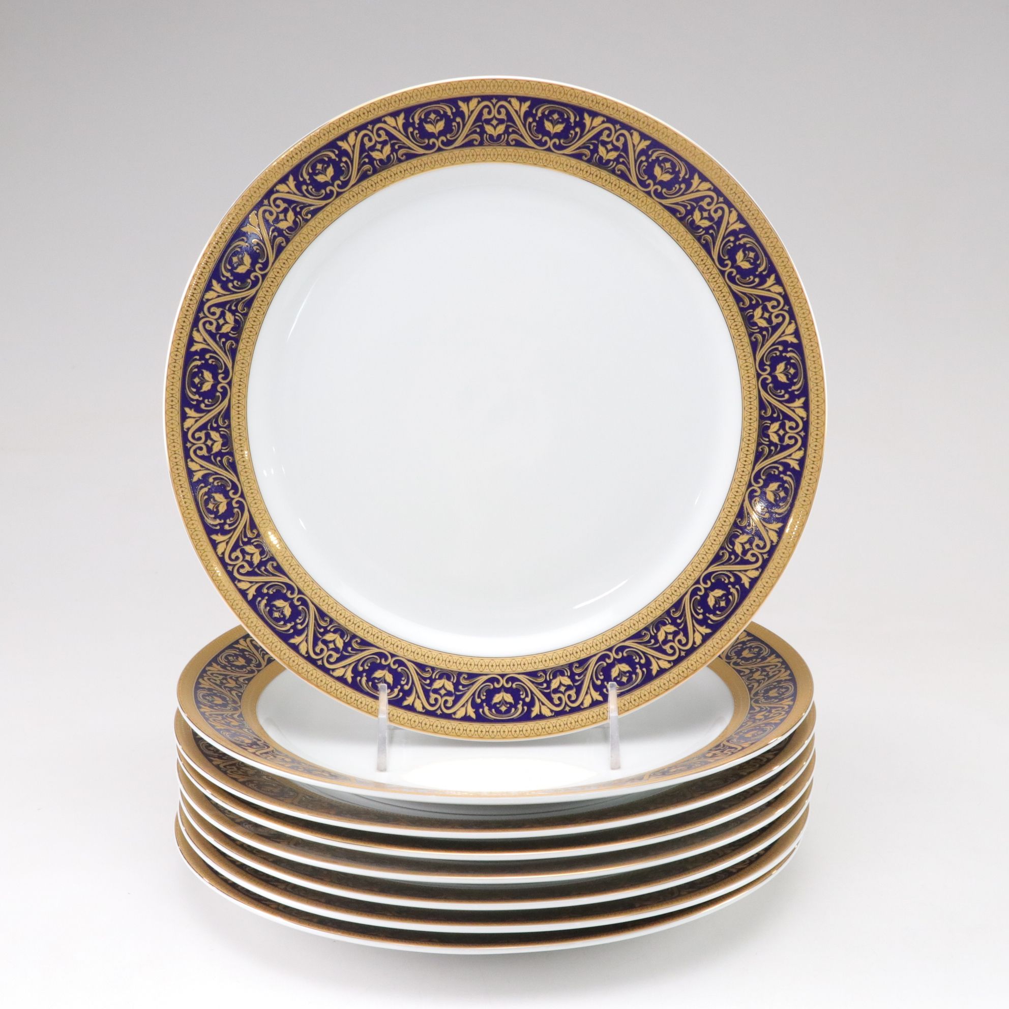 Sorelle "SZE9" Gold and Cobalt Blue Porcelain Dinnerware Set