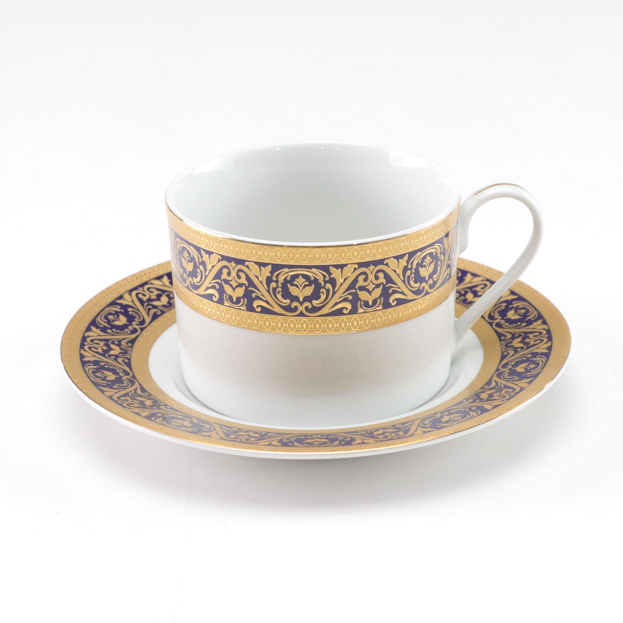 Sorelle "SZE9" Gold and Cobalt Blue Porcelain Dinnerware Set