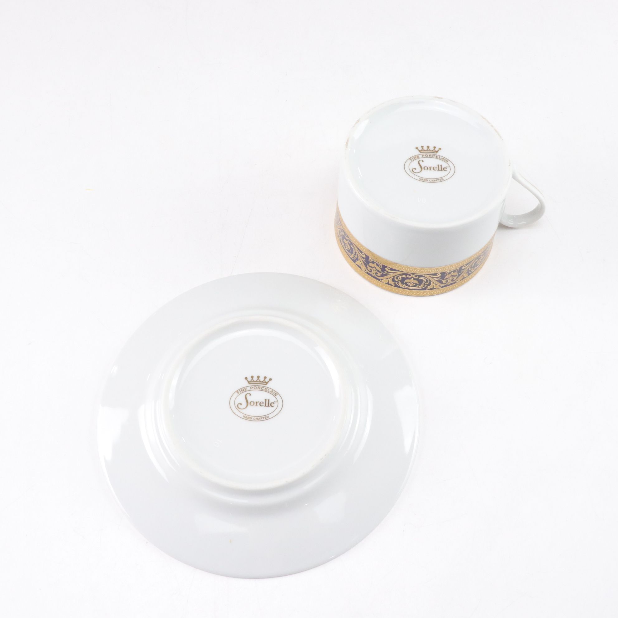 Sorelle "SZE9" Gold and Cobalt Blue Porcelain Dinnerware Set