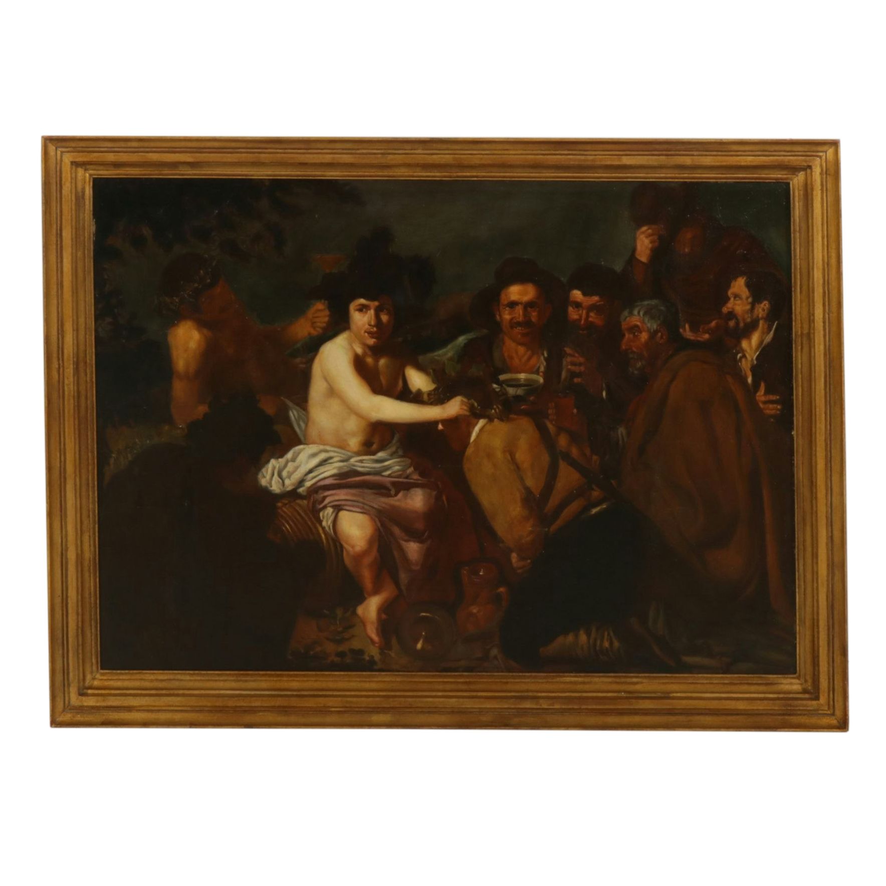 E. Terren Baroque Style Oil Painting Scene of Blessing Ceremony, c. 19th Century