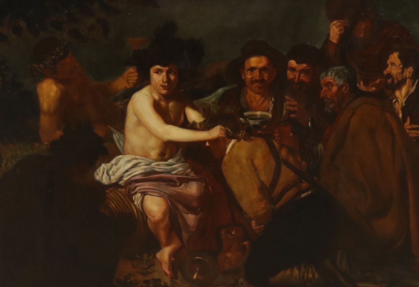 E. Terren Baroque Style Oil Painting Scene of Blessing Ceremony, c. 19th Century