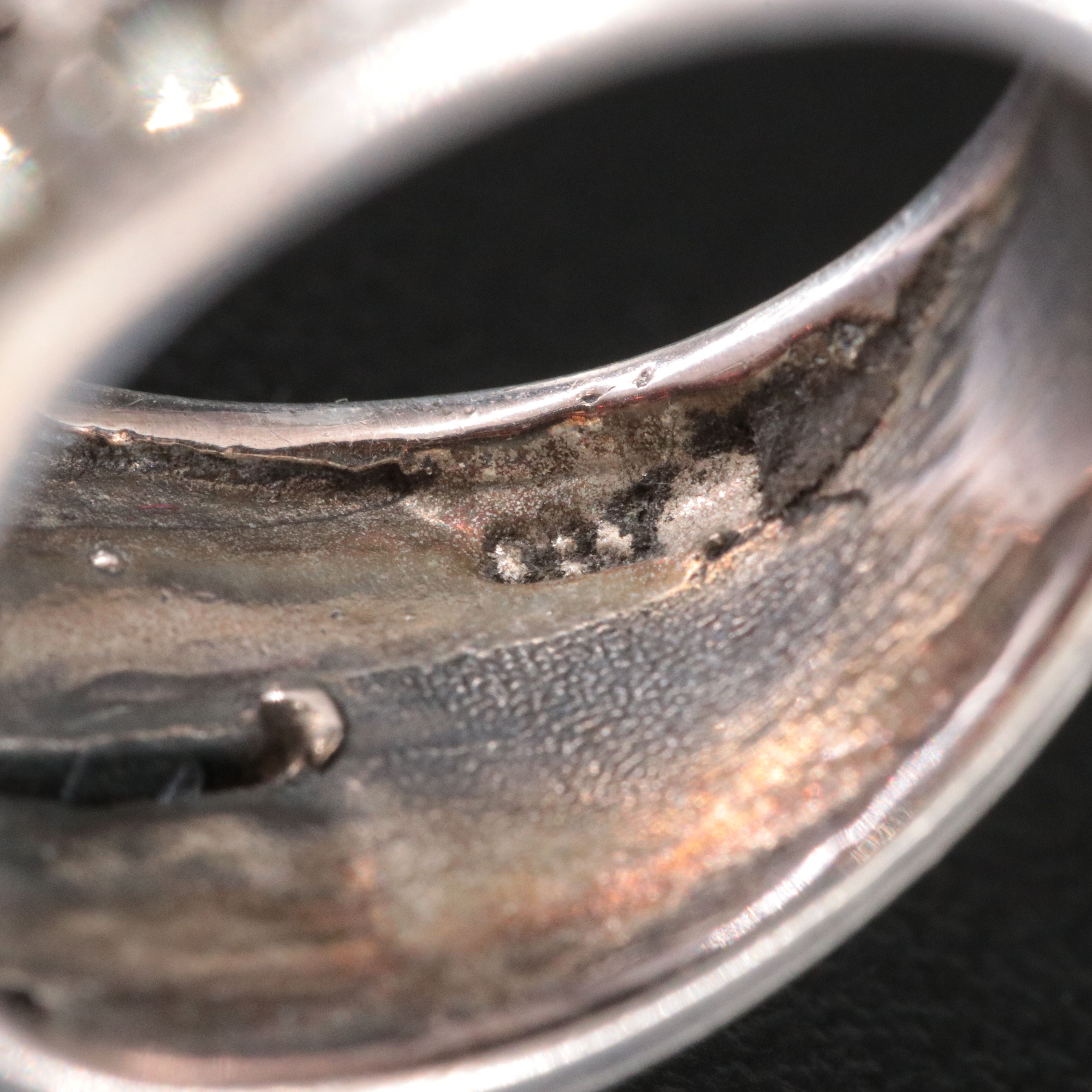 Sterling Garnet and Marcasite Ring