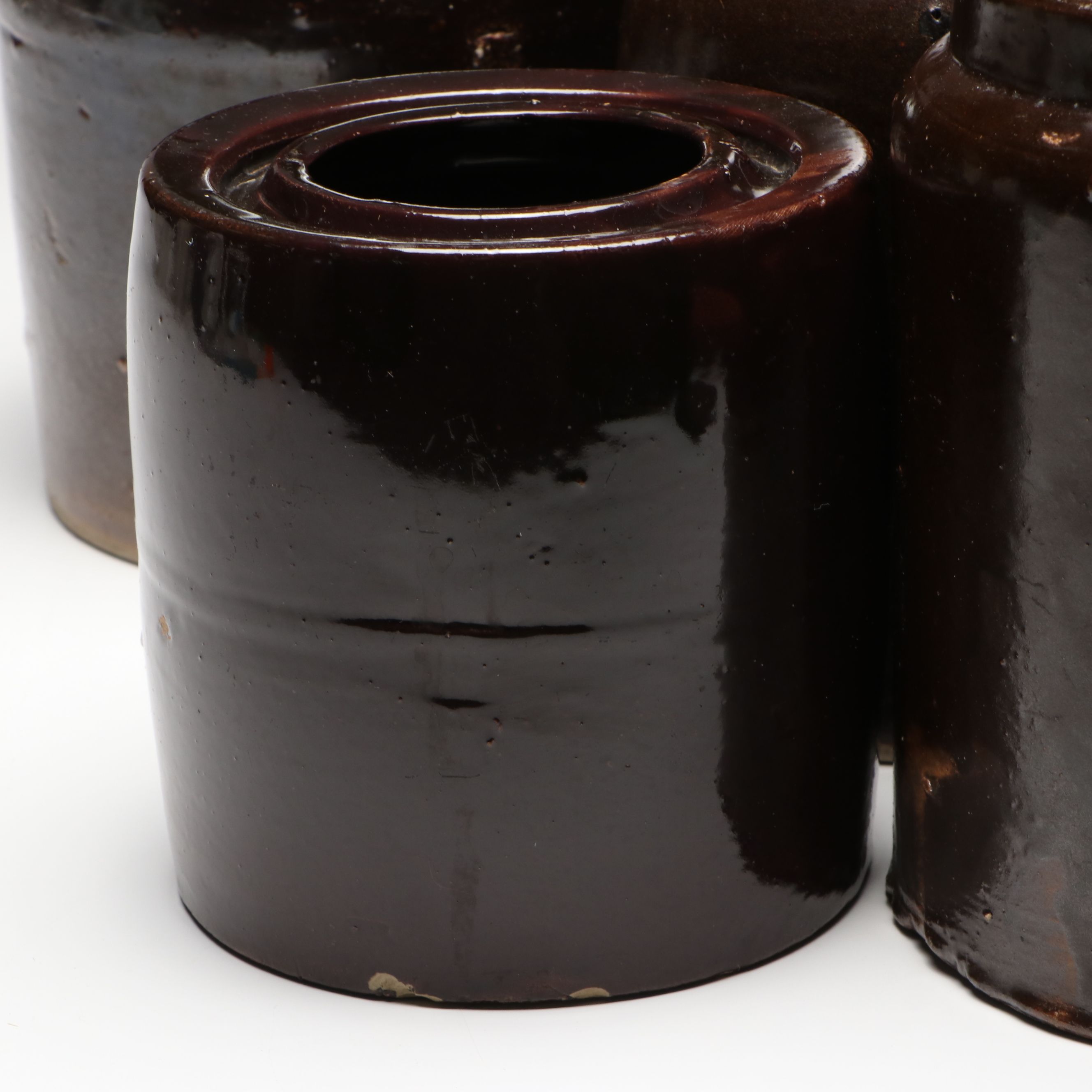 American Redware Pottery Jars, 19th Century