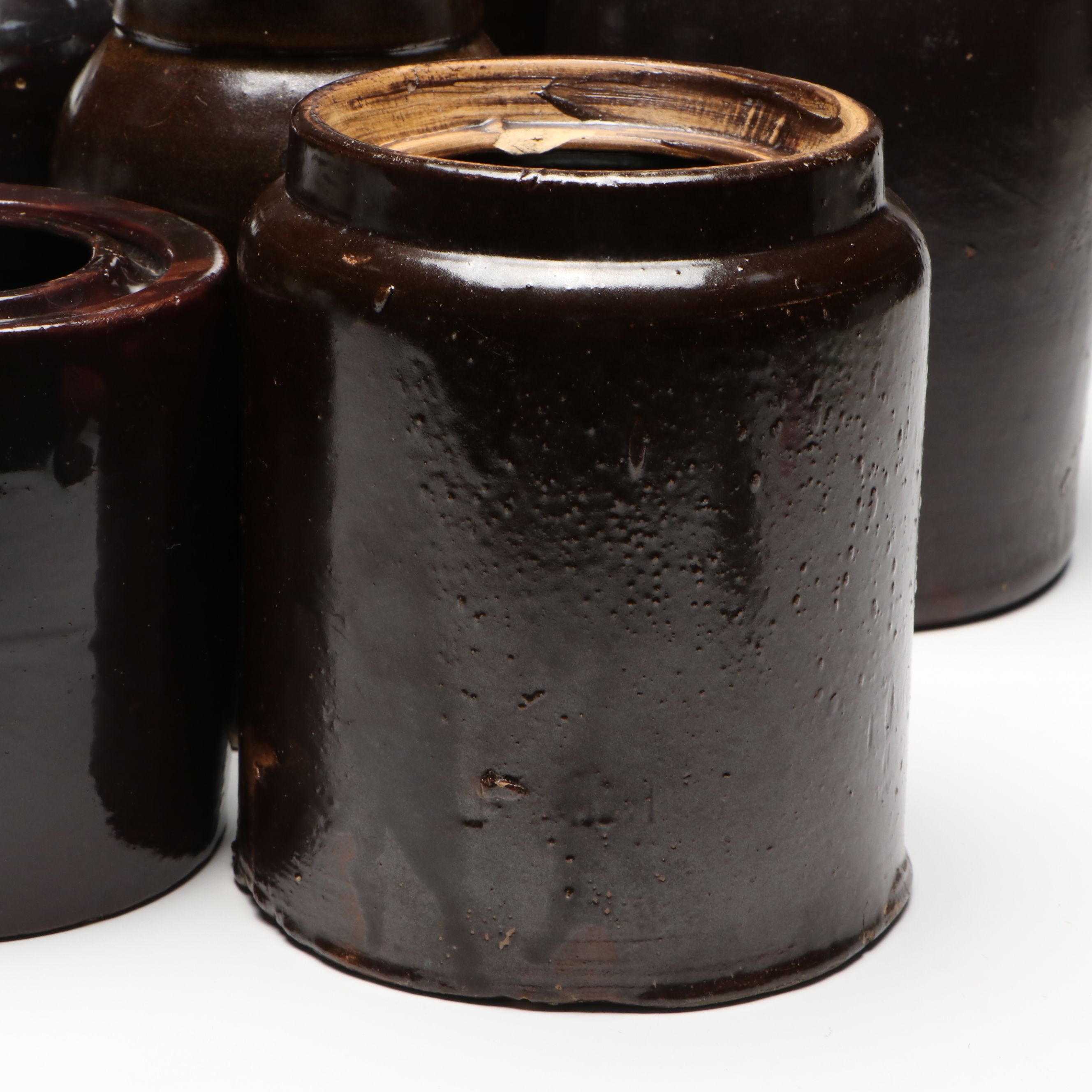 American Redware Pottery Jars, 19th Century