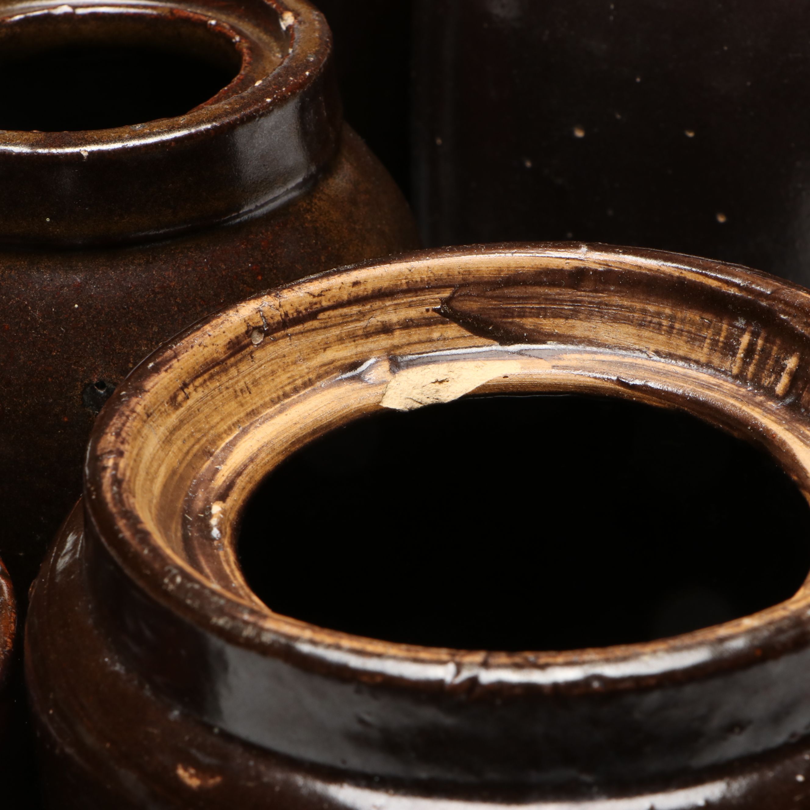 American Redware Pottery Jars, 19th Century