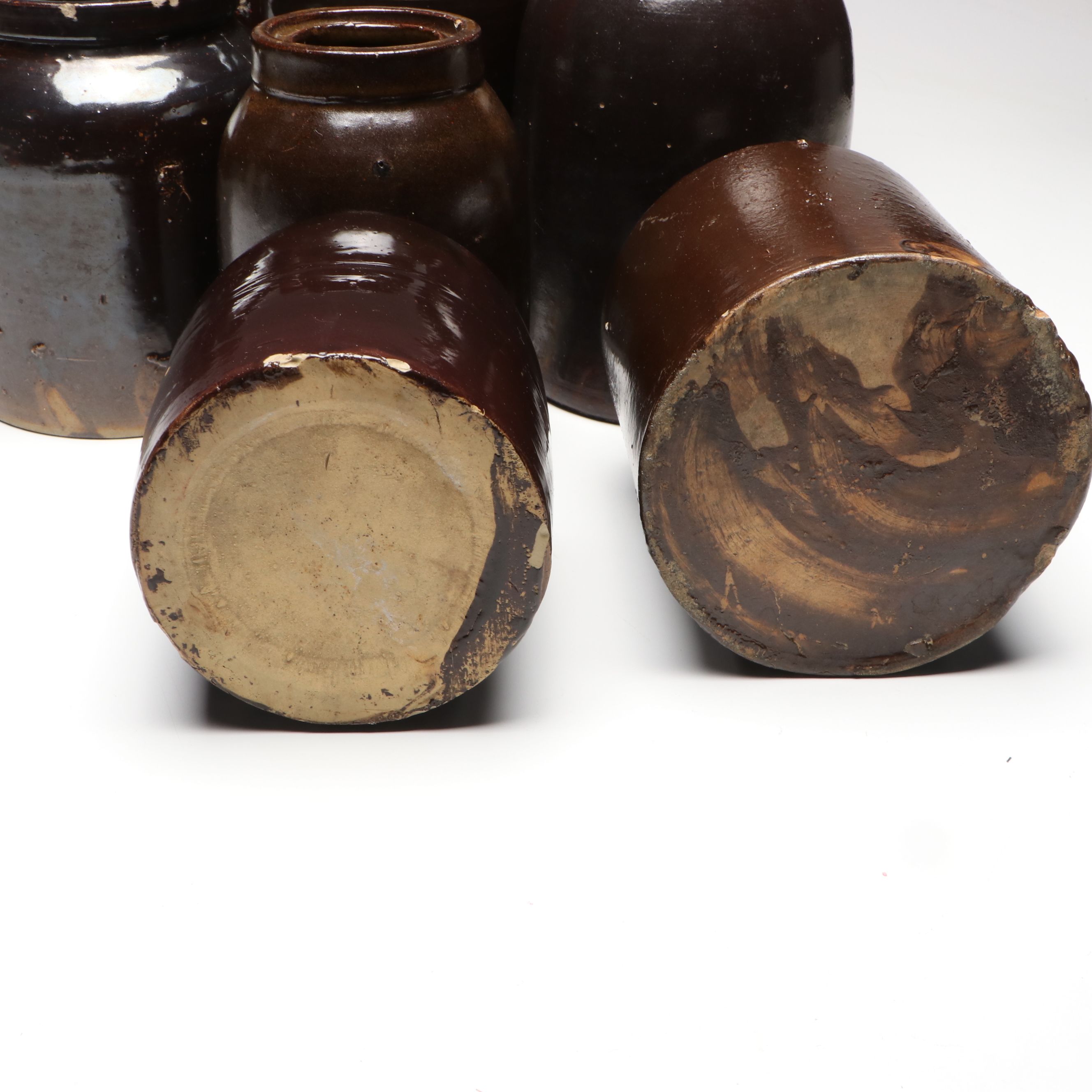 American Redware Pottery Jars, 19th Century