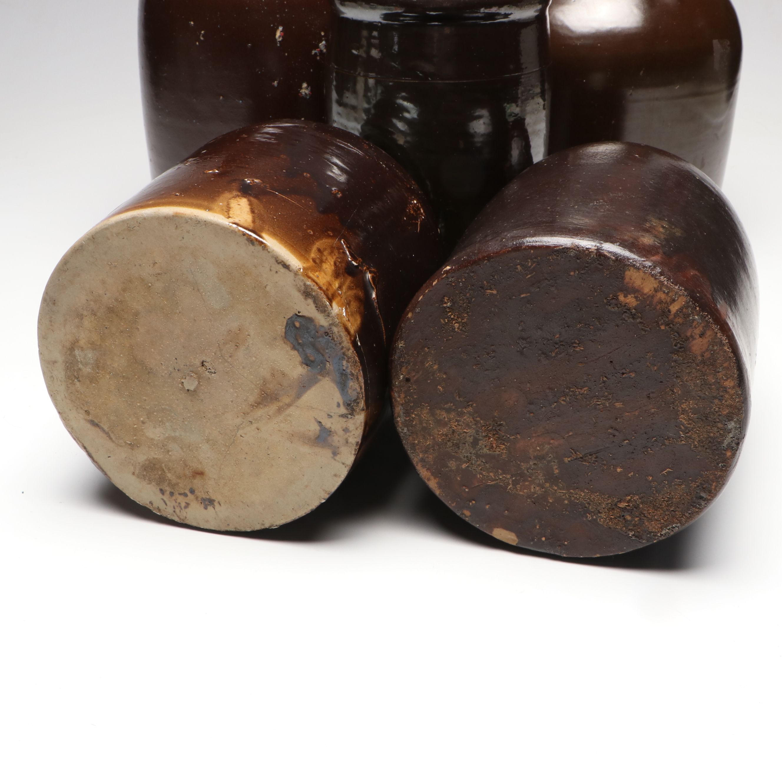 American Redware Pottery Jars, 19th Century