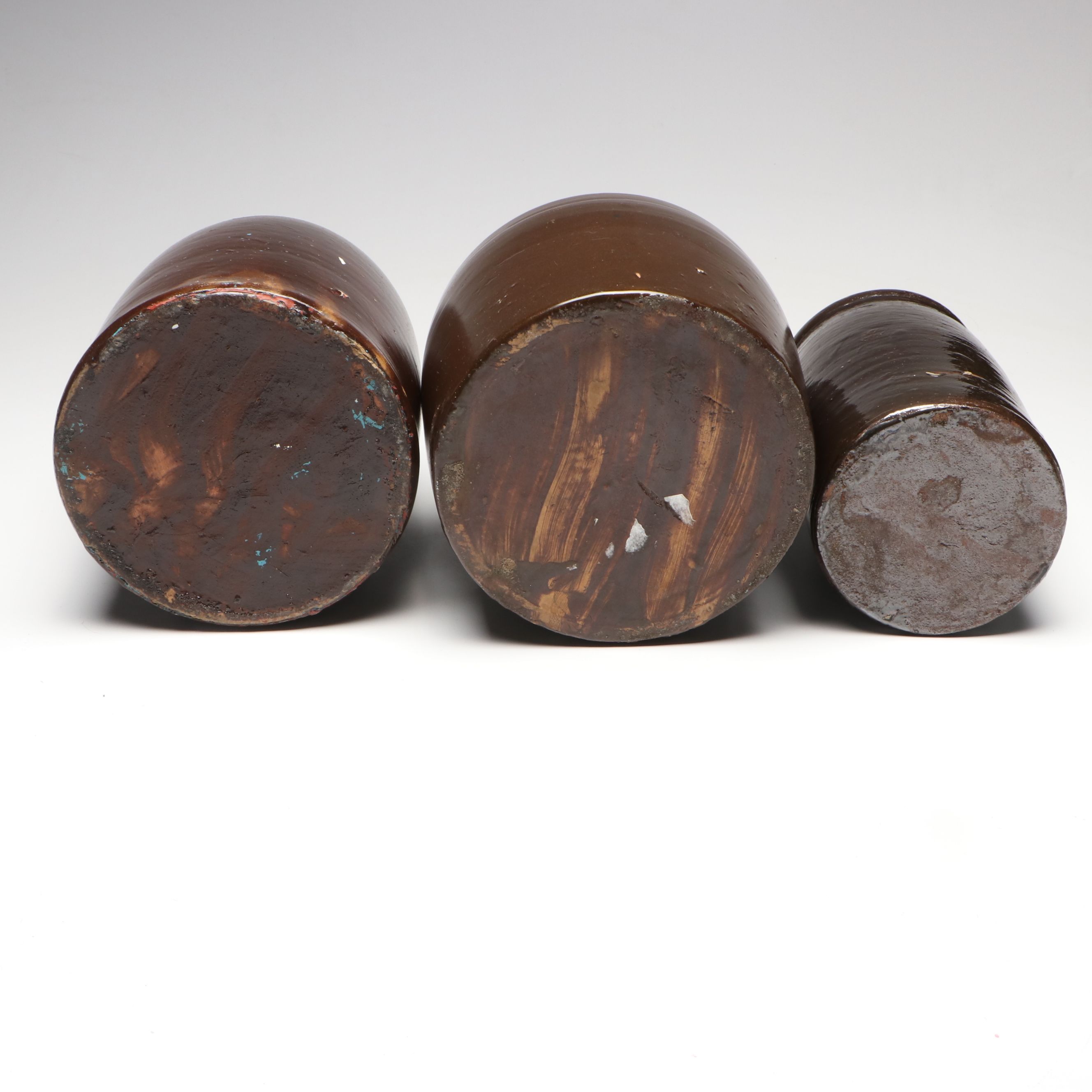 American Redware Pottery Jars, 19th Century