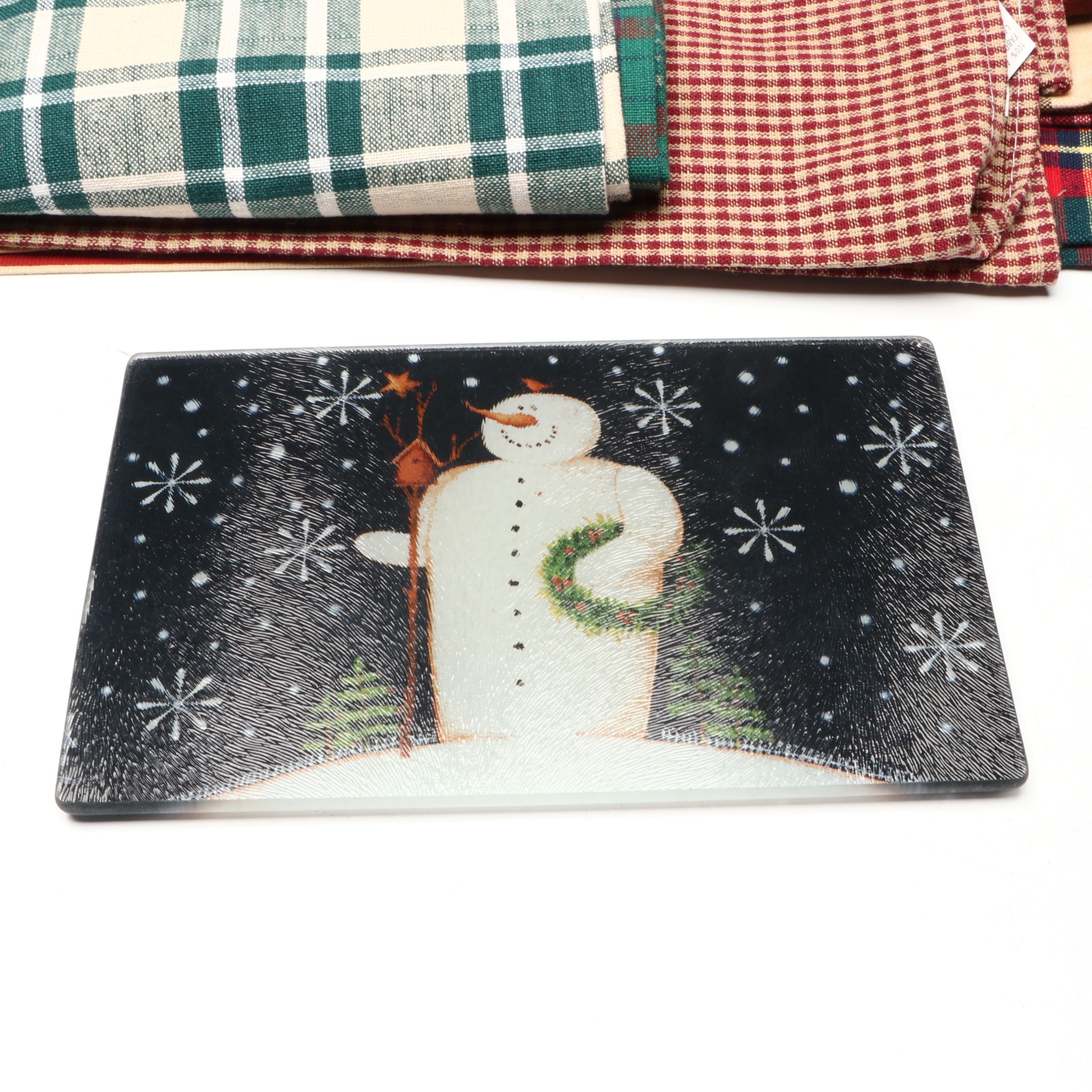 Cotton and Polyester Christmas Kitchen Towels with More Kitchenware