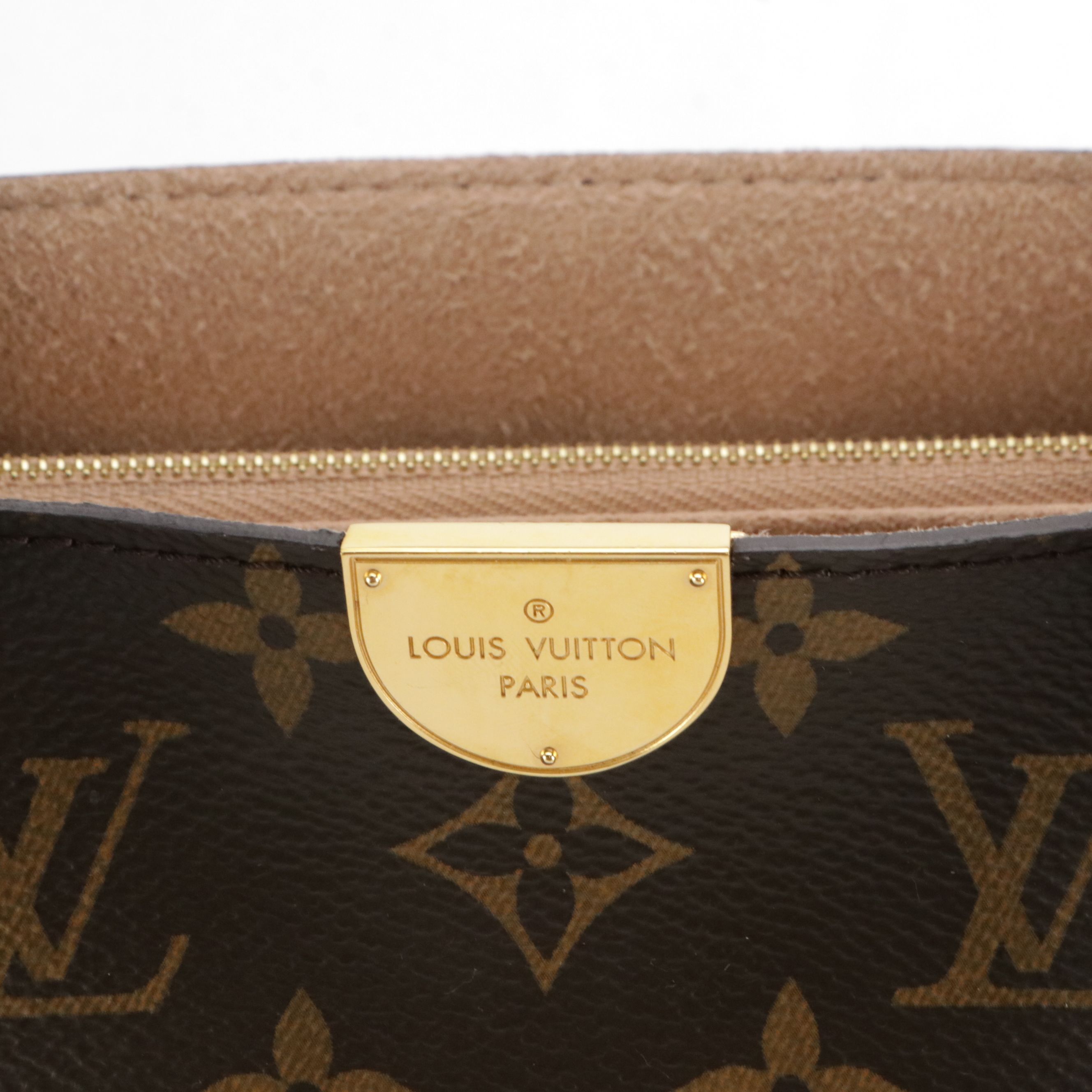 Louis Vuitton Flandrin Tote Bag in Monogram Coated Canvas and Black Leather