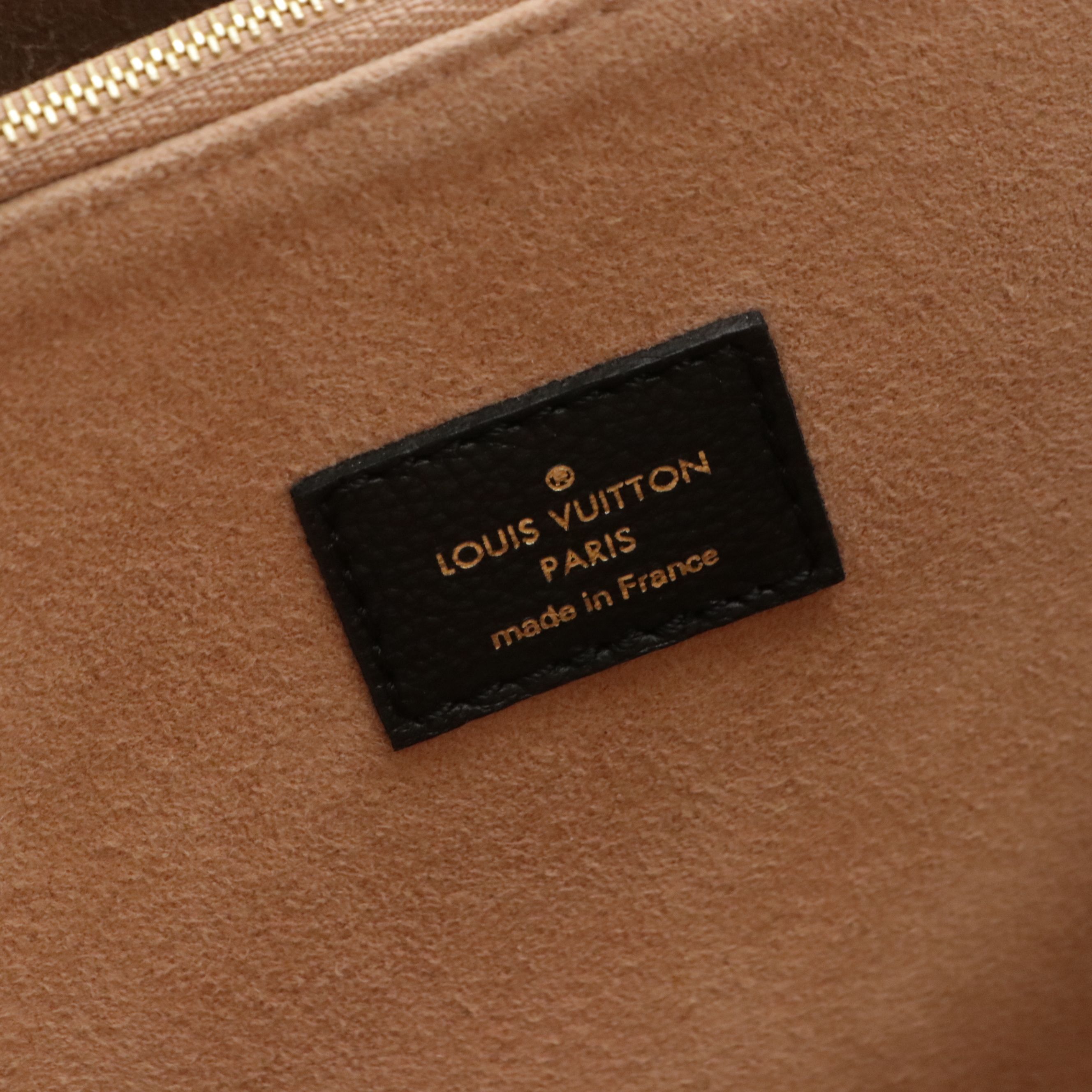 Louis Vuitton Flandrin Tote Bag in Monogram Coated Canvas and Black Leather