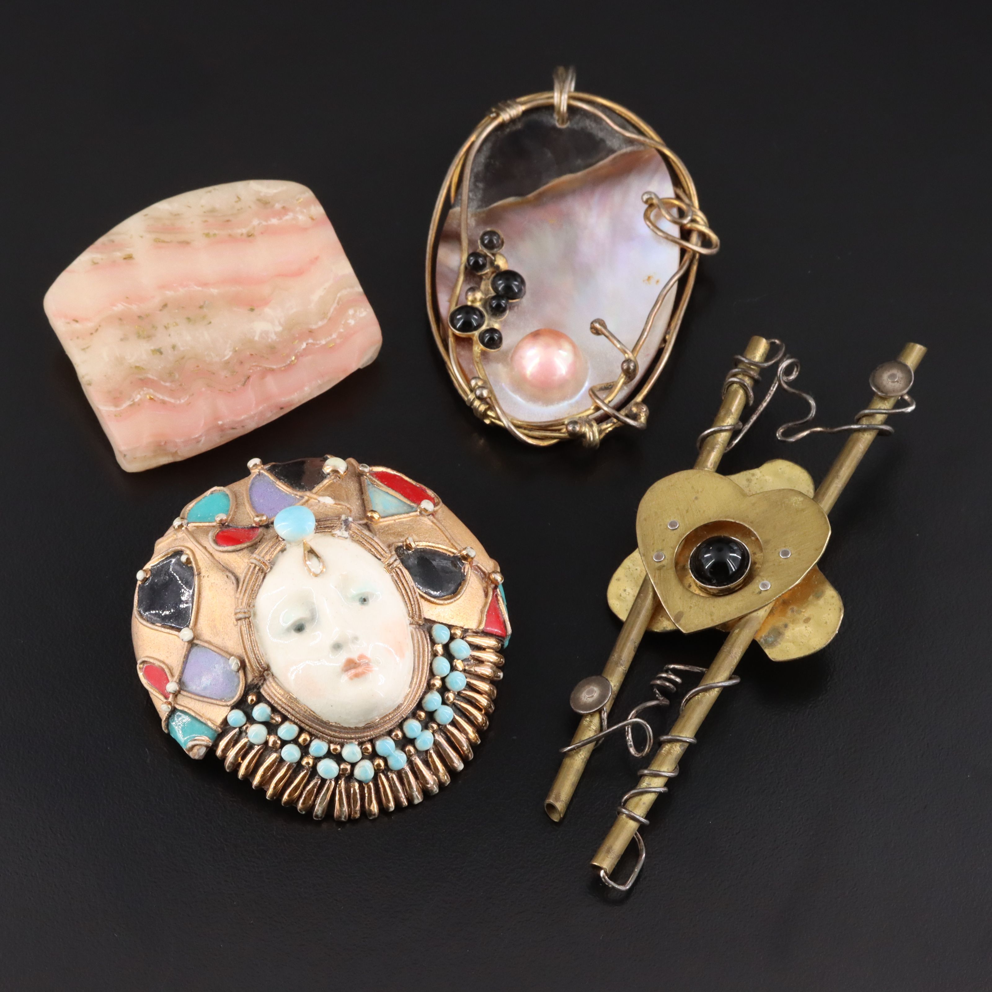 Brooches and Pendants Including Sterling