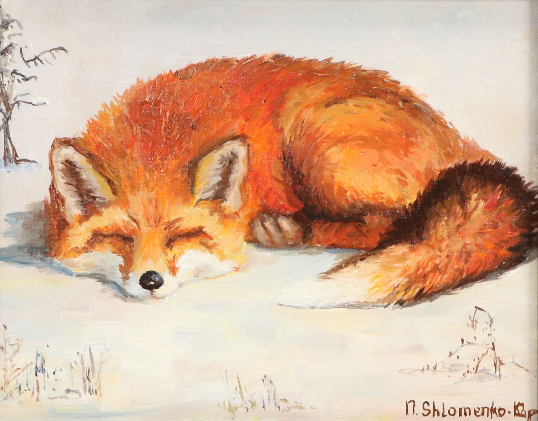 Nataliya Shlomenko Oil Painting "Red Fox," 2025