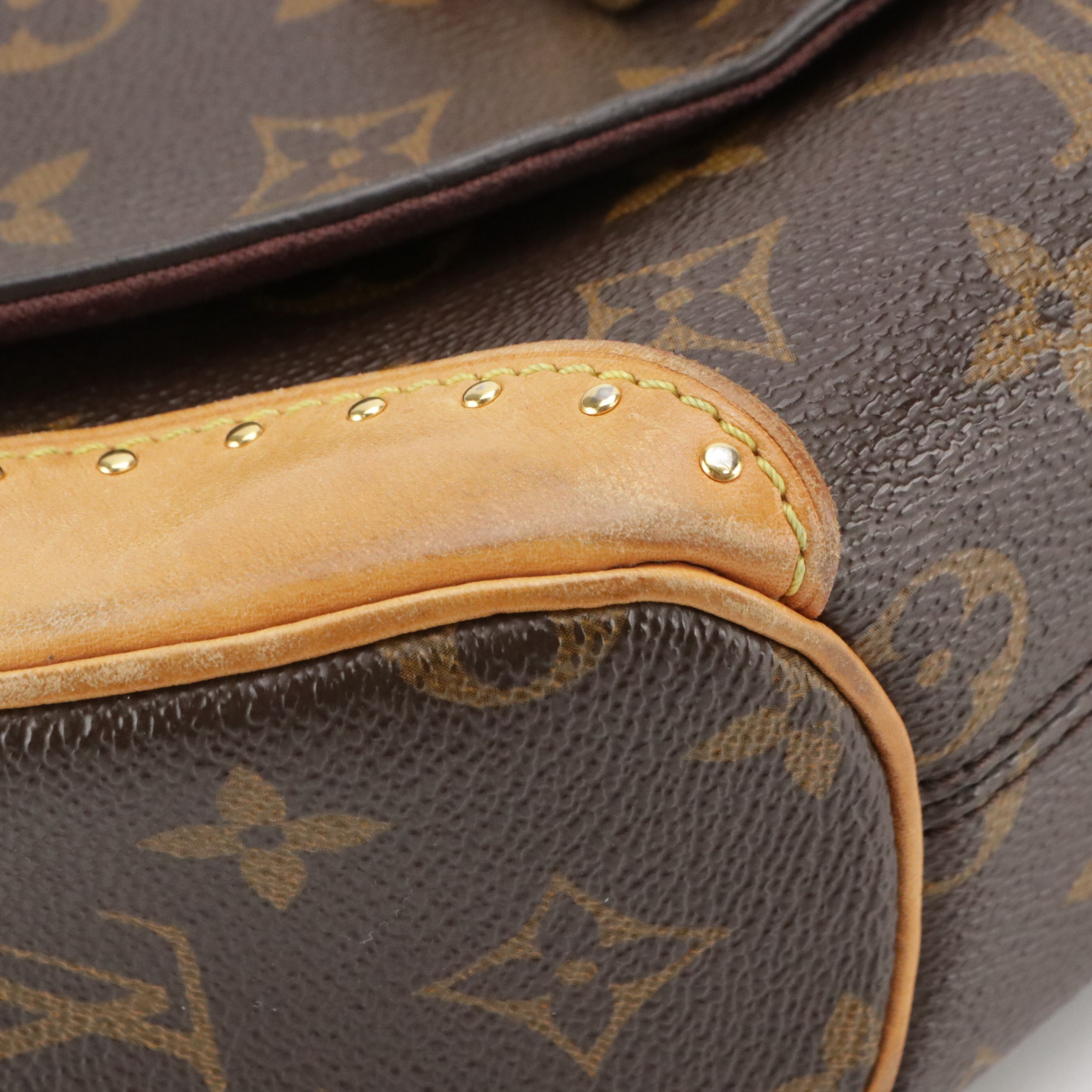 Louis Vuitton Saint Cloud Crossbody Bag in Monogram Canvas and Studded Leather