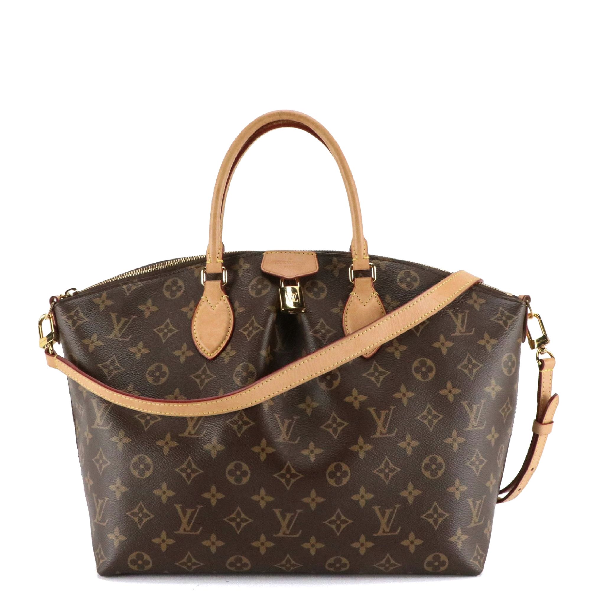 Louis Vuitton Boetie MM NM Two-Way Bag in Monogram Canvas and Vachetta Leather