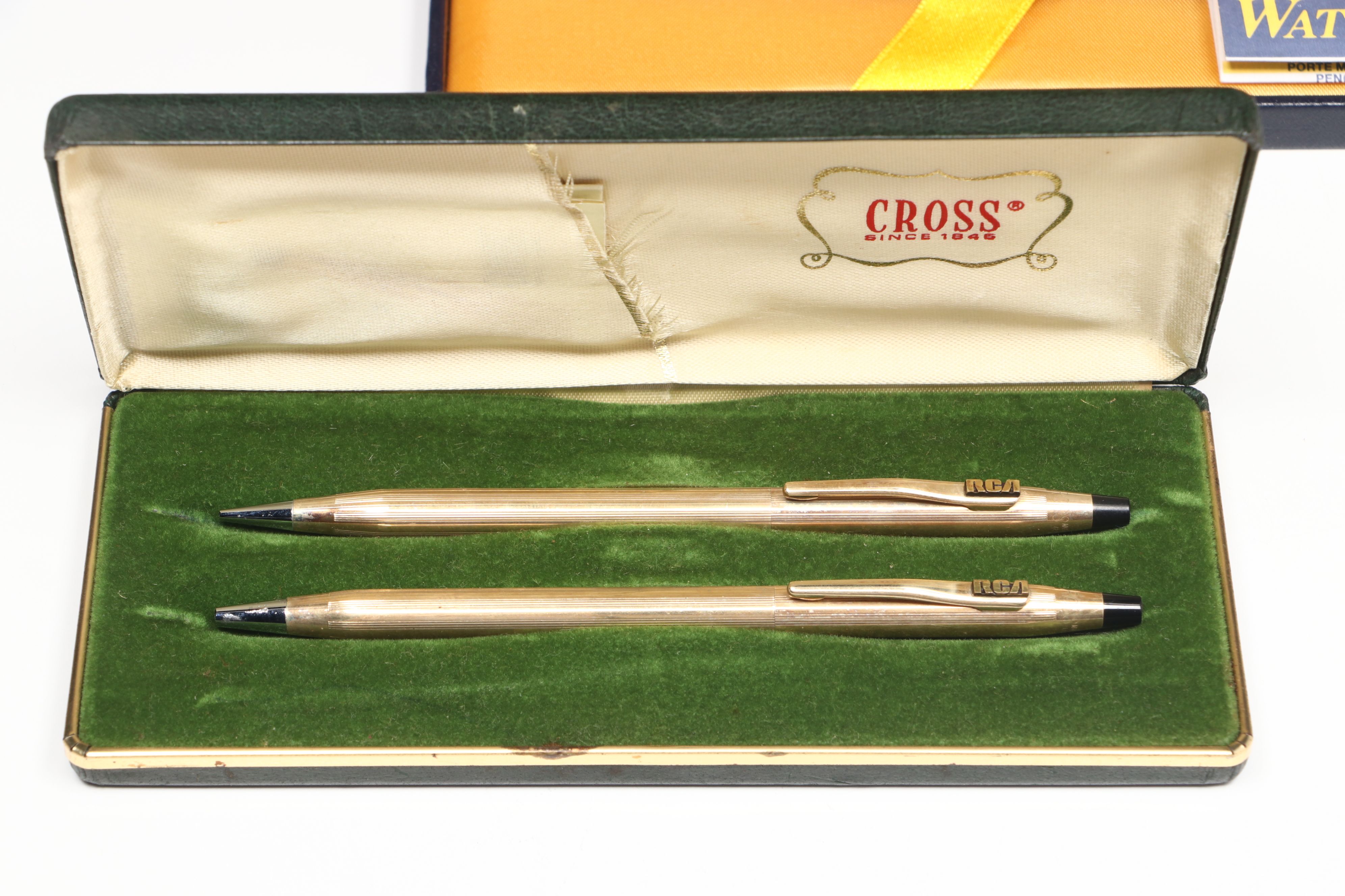 Cross 10K Gold Filled Ballpoint Pens with Waterman and Parker Pens