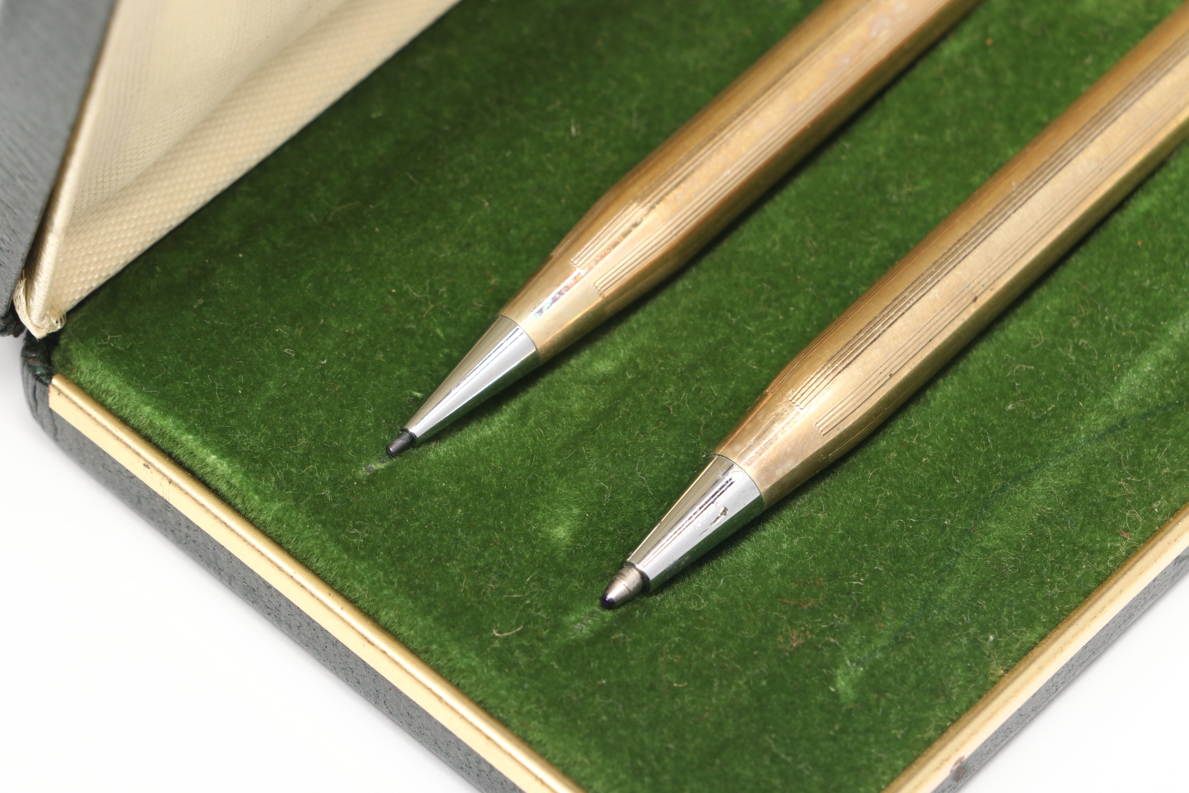 Cross 10K Gold Filled Ballpoint Pens with Waterman and Parker Pens