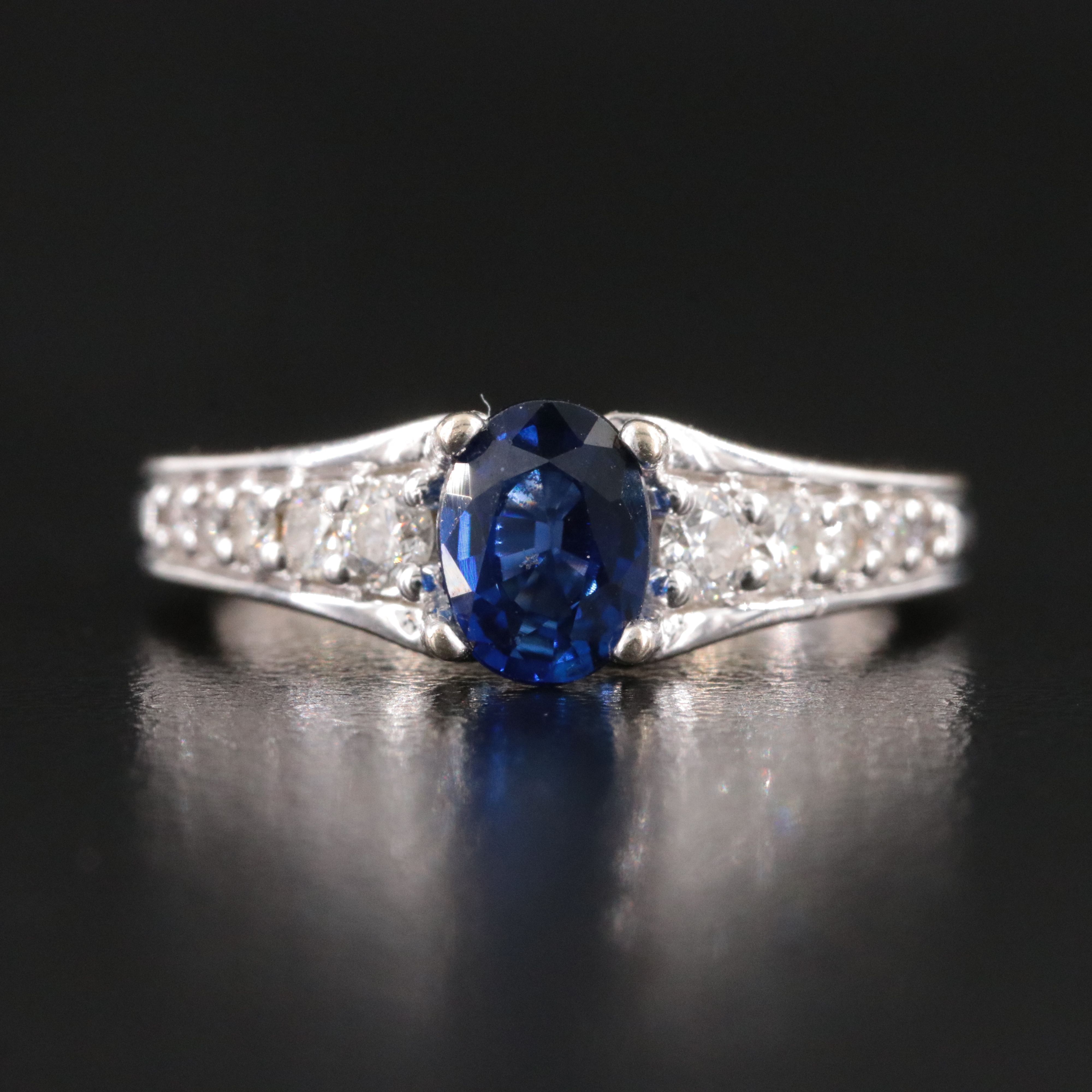 14K Sapphire and Diamond Ring