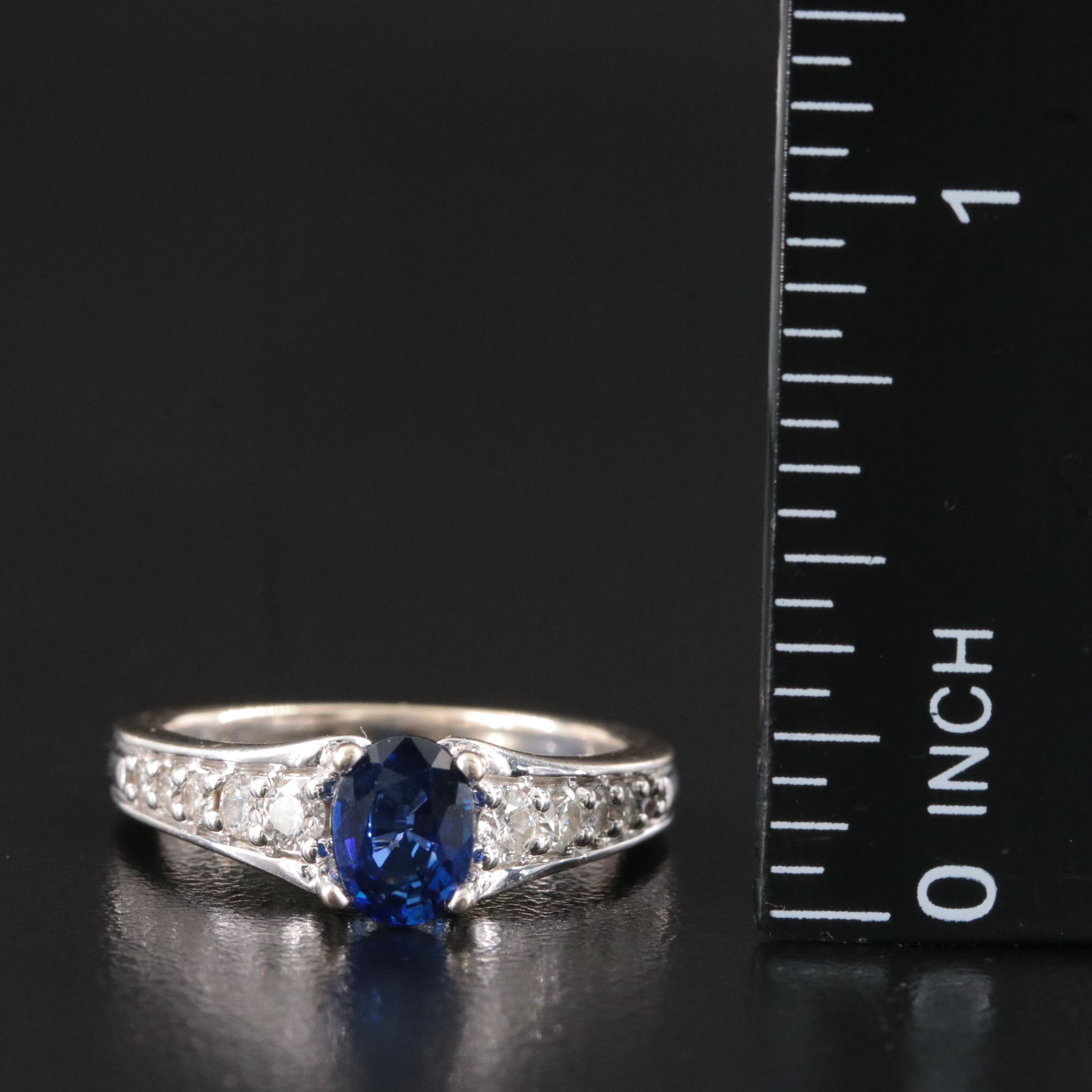 14K Sapphire and Diamond Ring