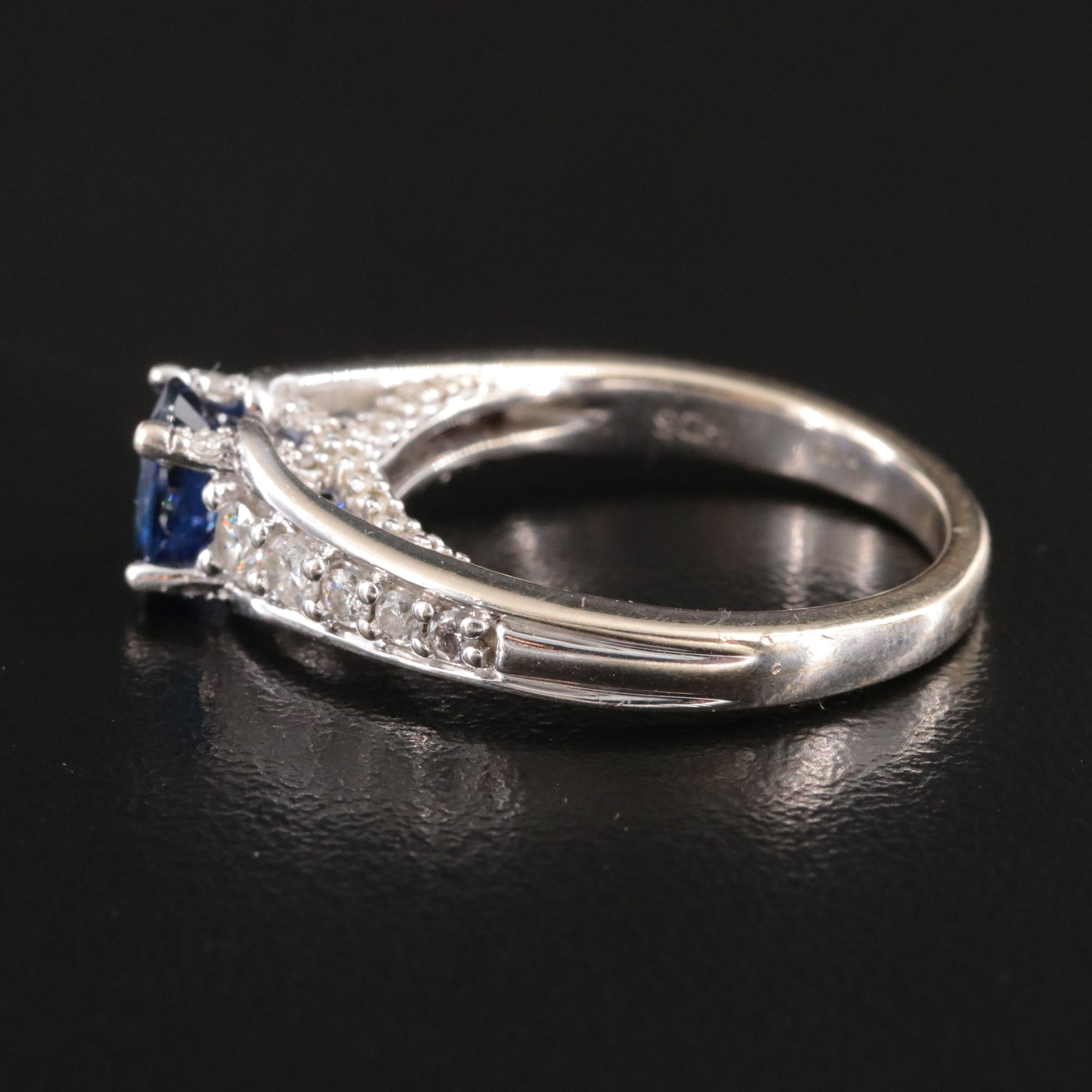 14K Sapphire and Diamond Ring