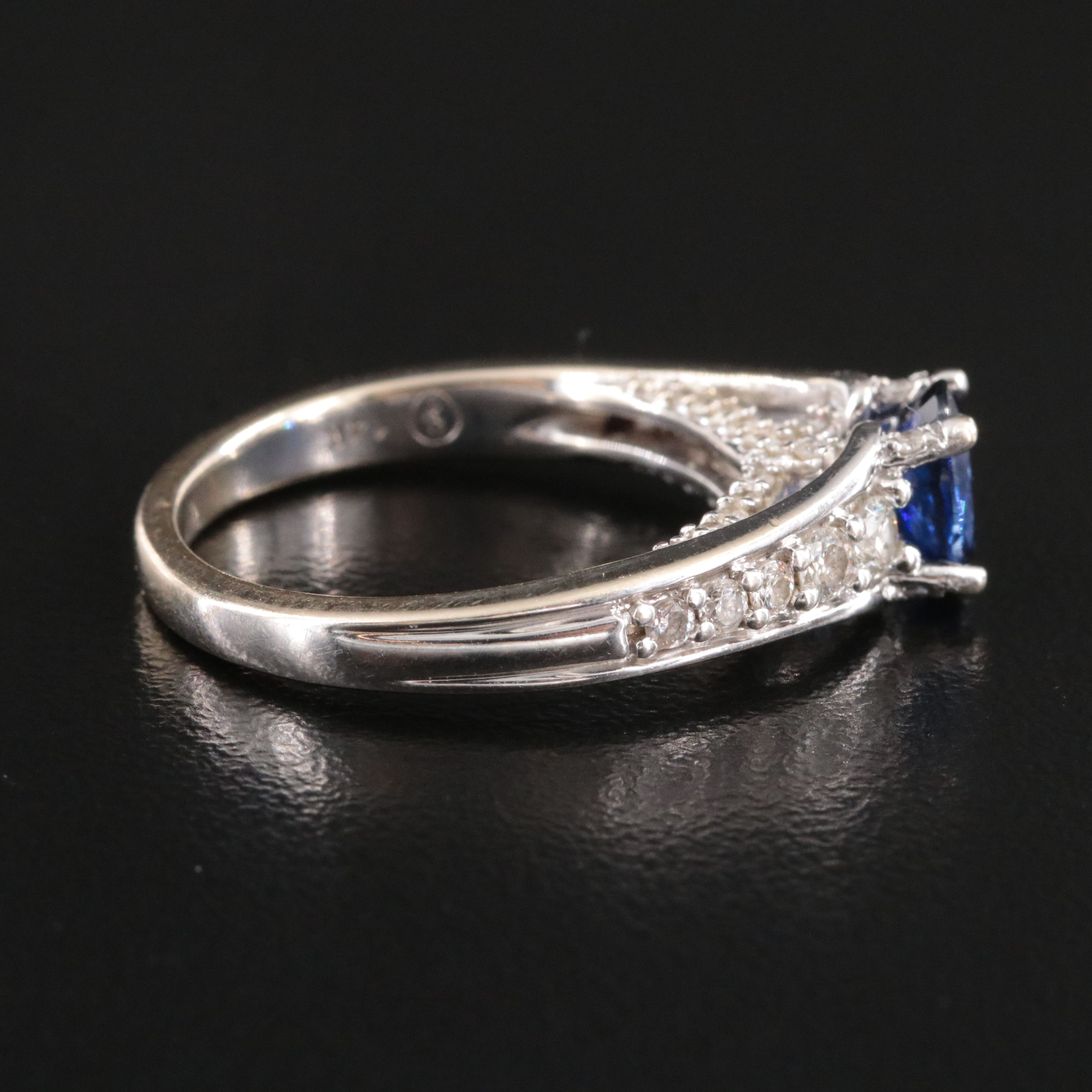 14K Sapphire and Diamond Ring