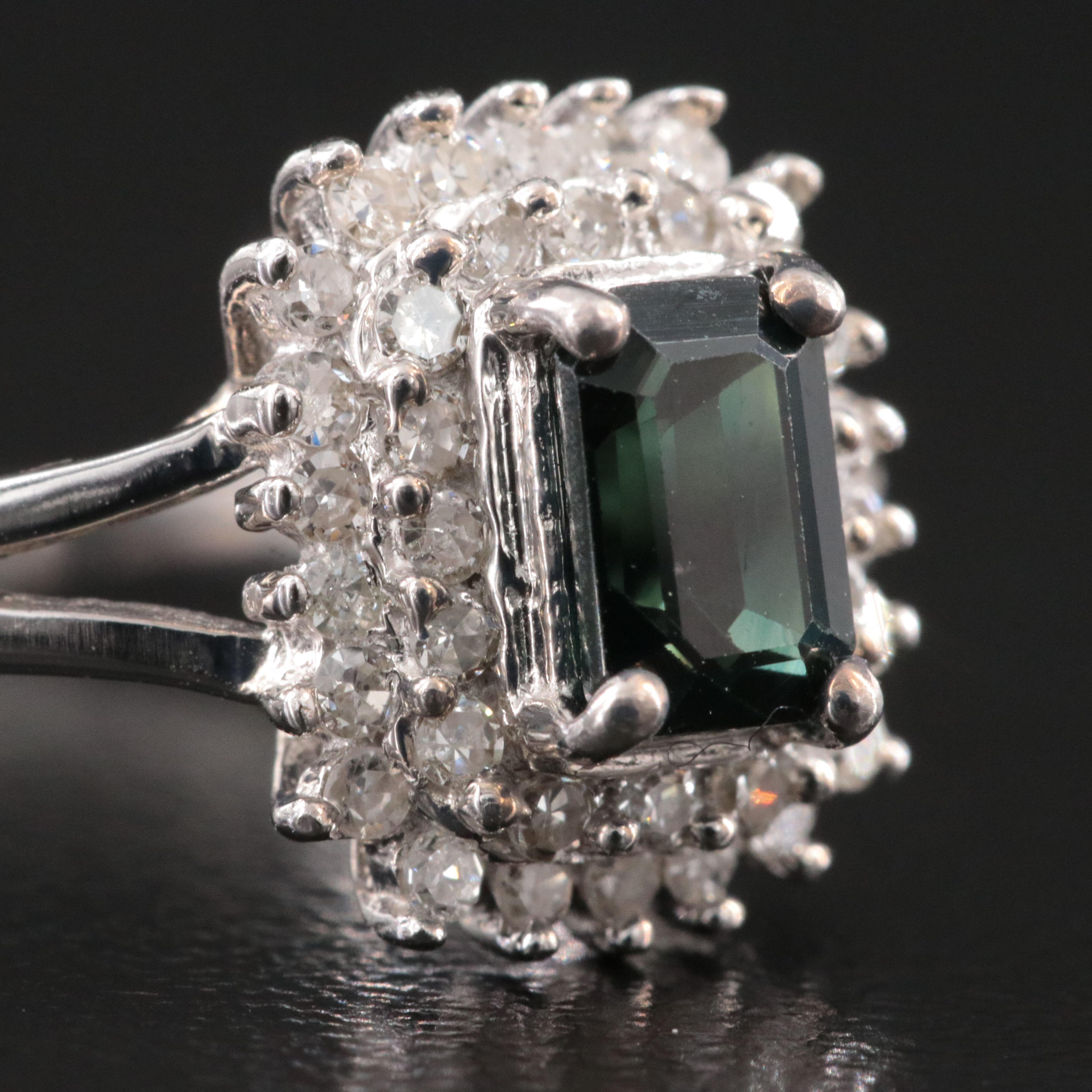 10K Sapphire and Diamond Ring