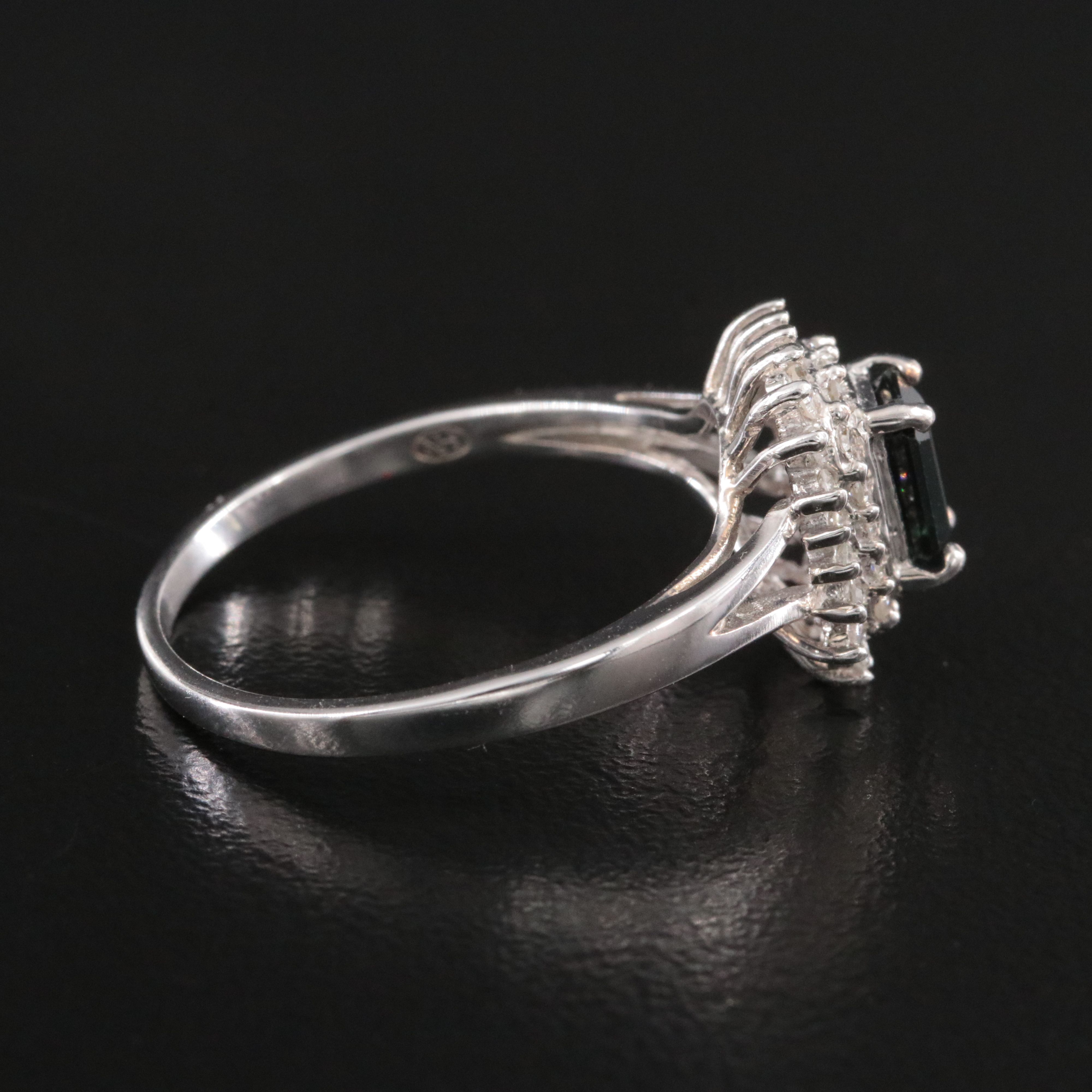 10K Sapphire and Diamond Ring