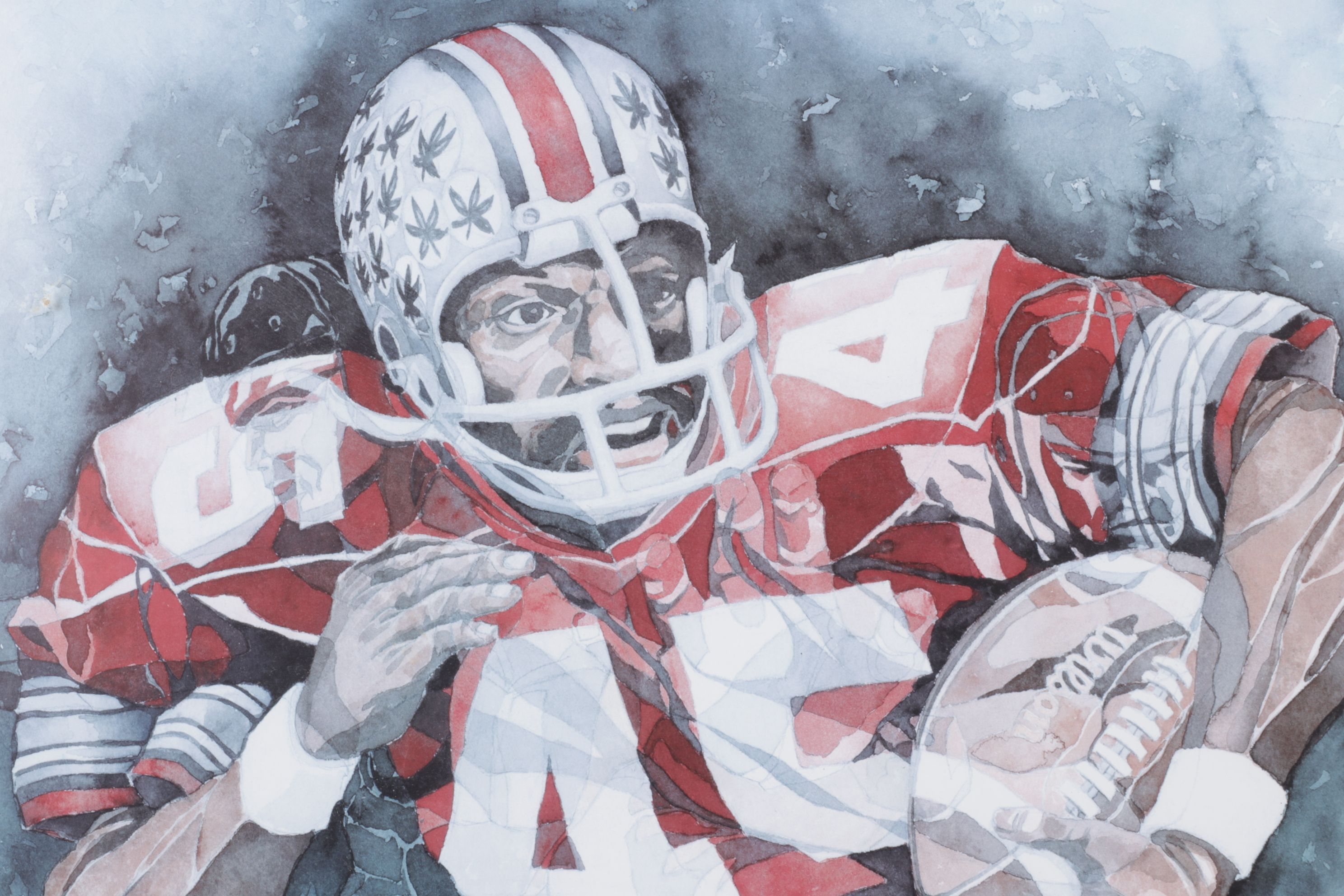 Heisman Trophy 25th Anniversary Offset Lithograph Portrait of Archie Griffin