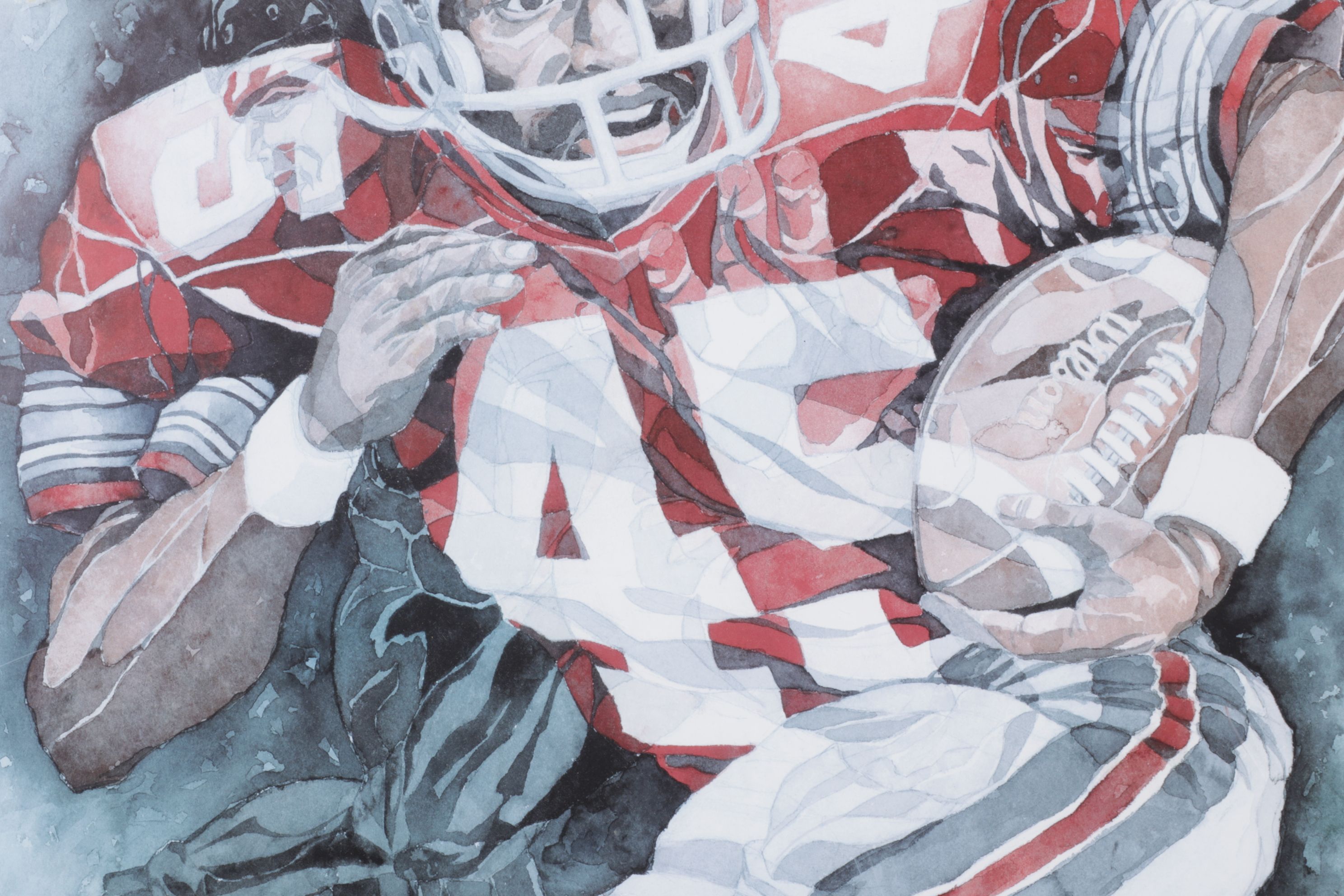 Heisman Trophy 25th Anniversary Offset Lithograph Portrait of Archie Griffin