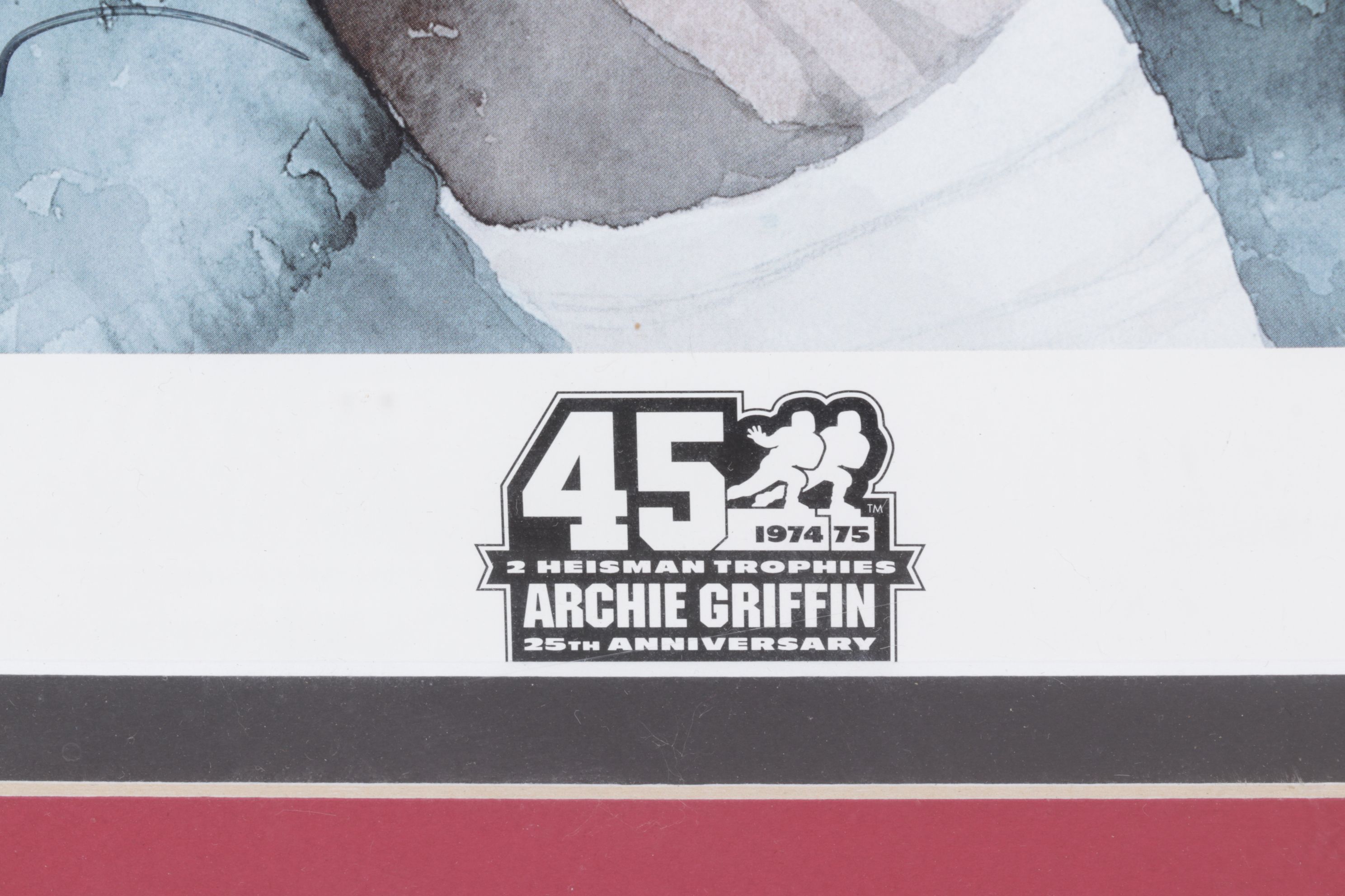 Heisman Trophy 25th Anniversary Offset Lithograph Portrait of Archie Griffin
