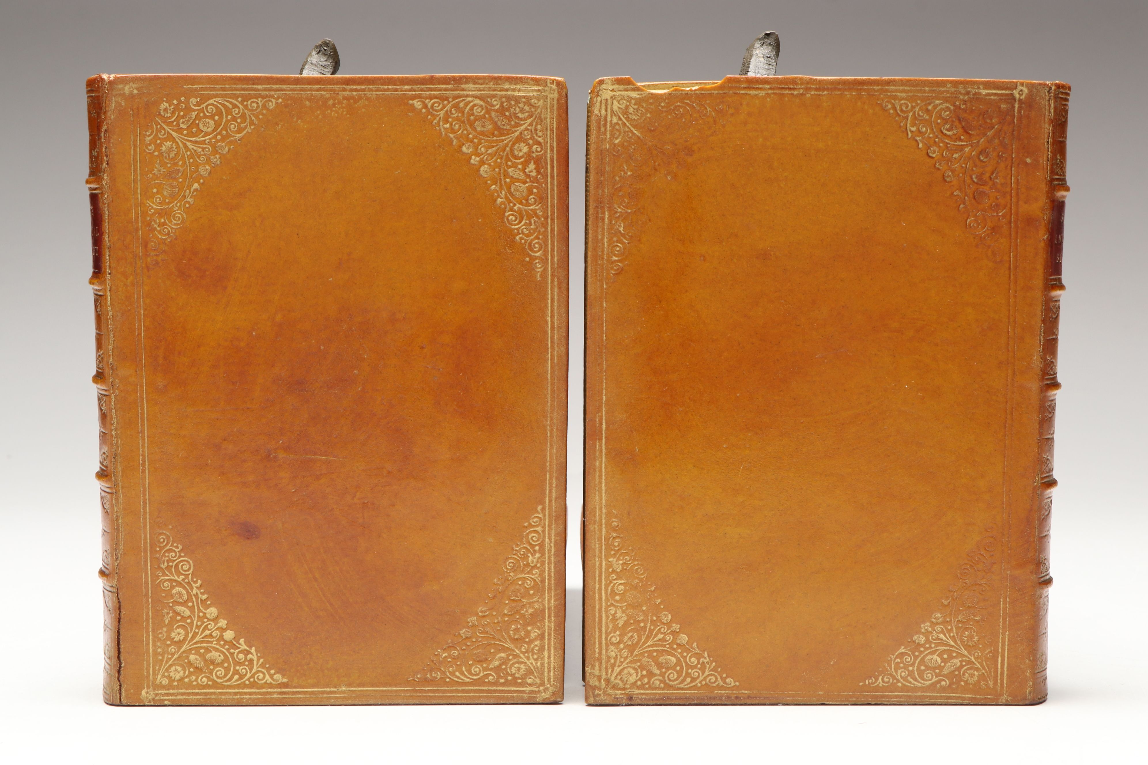 Cast Elephants on Composite Book Form Bookends