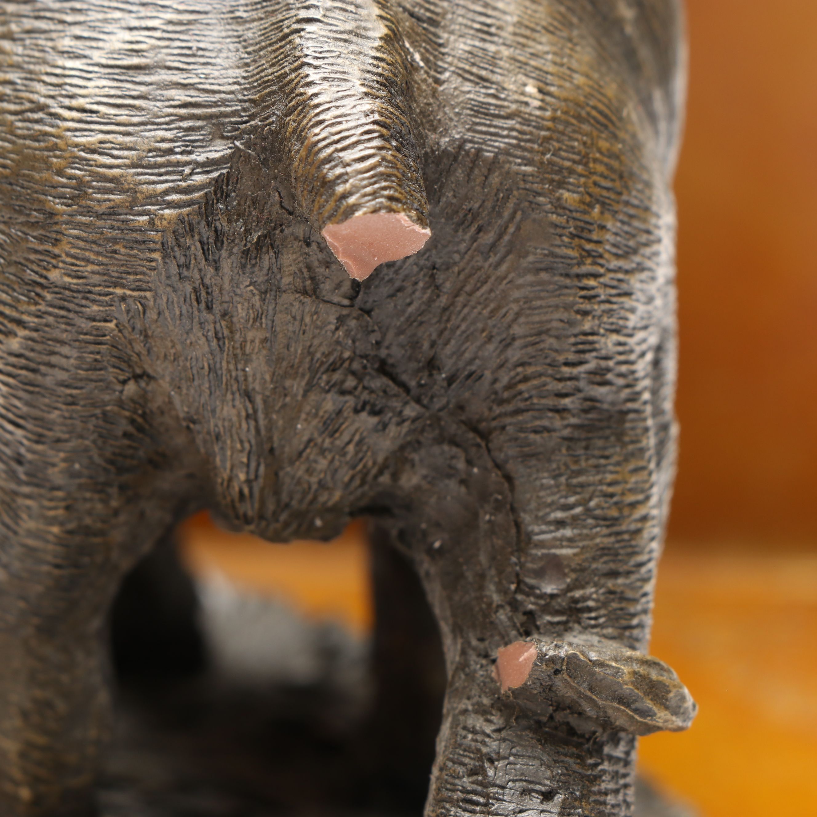 Cast Elephants on Composite Book Form Bookends