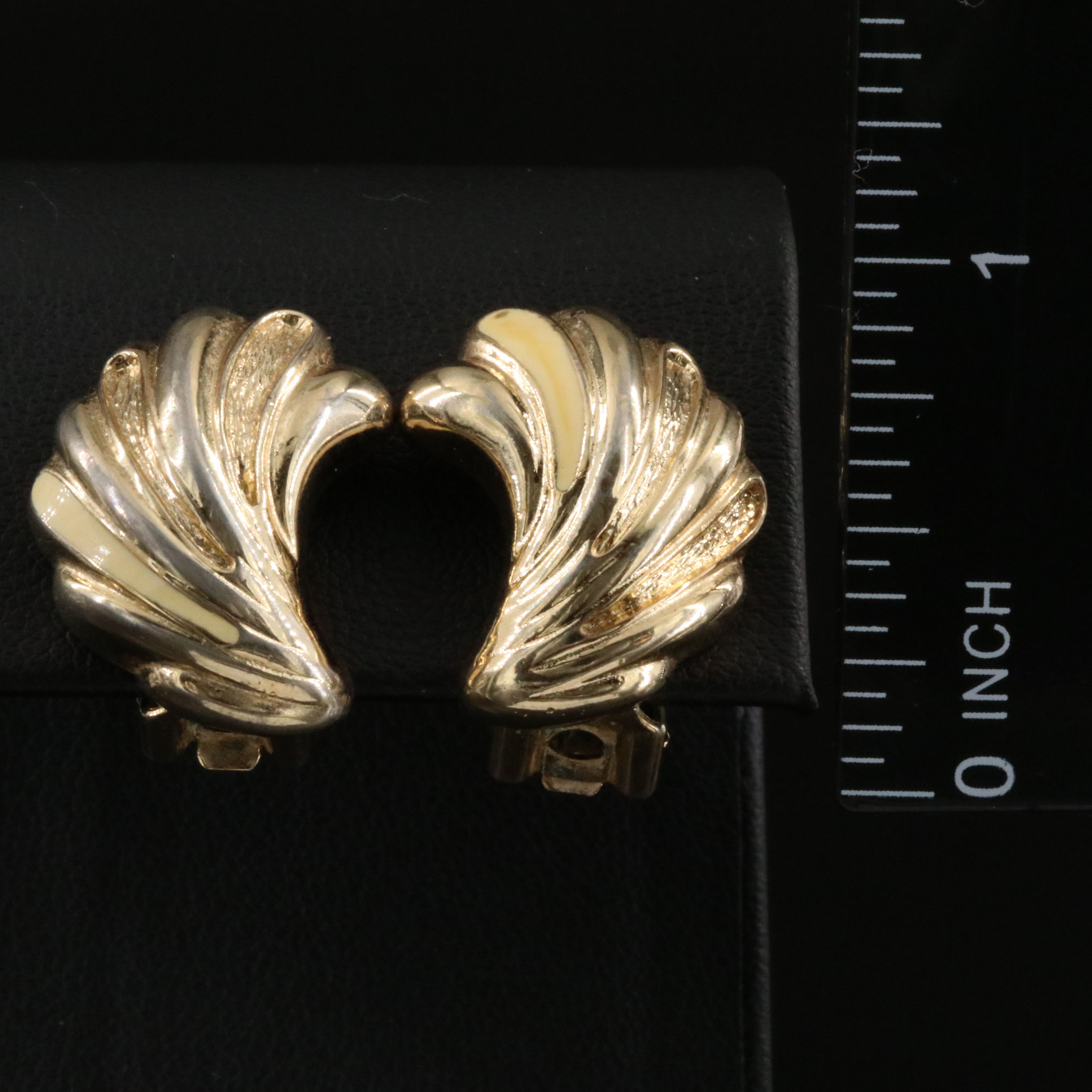 Christian Dior Enamel Clip Earrings