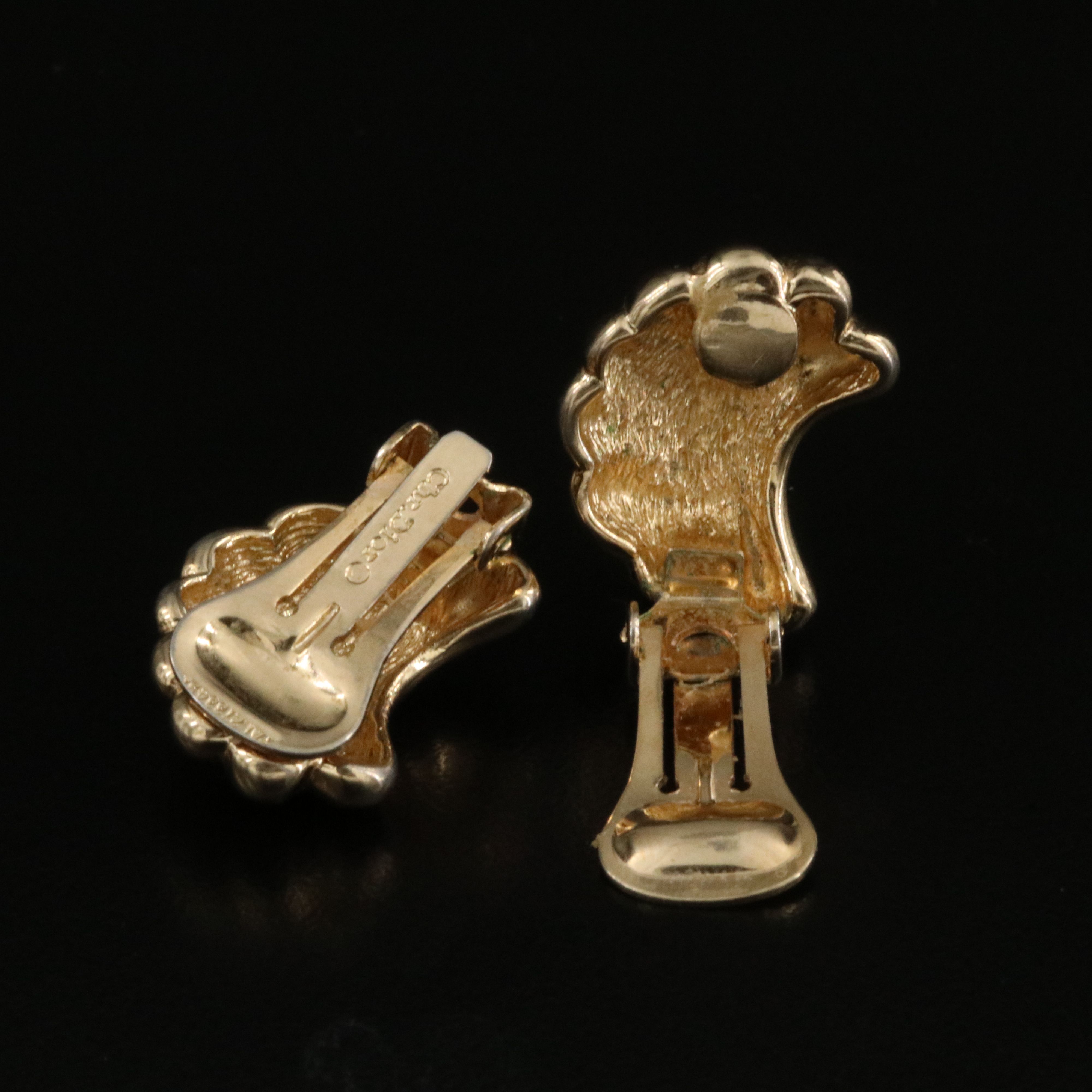 Christian Dior Enamel Clip Earrings