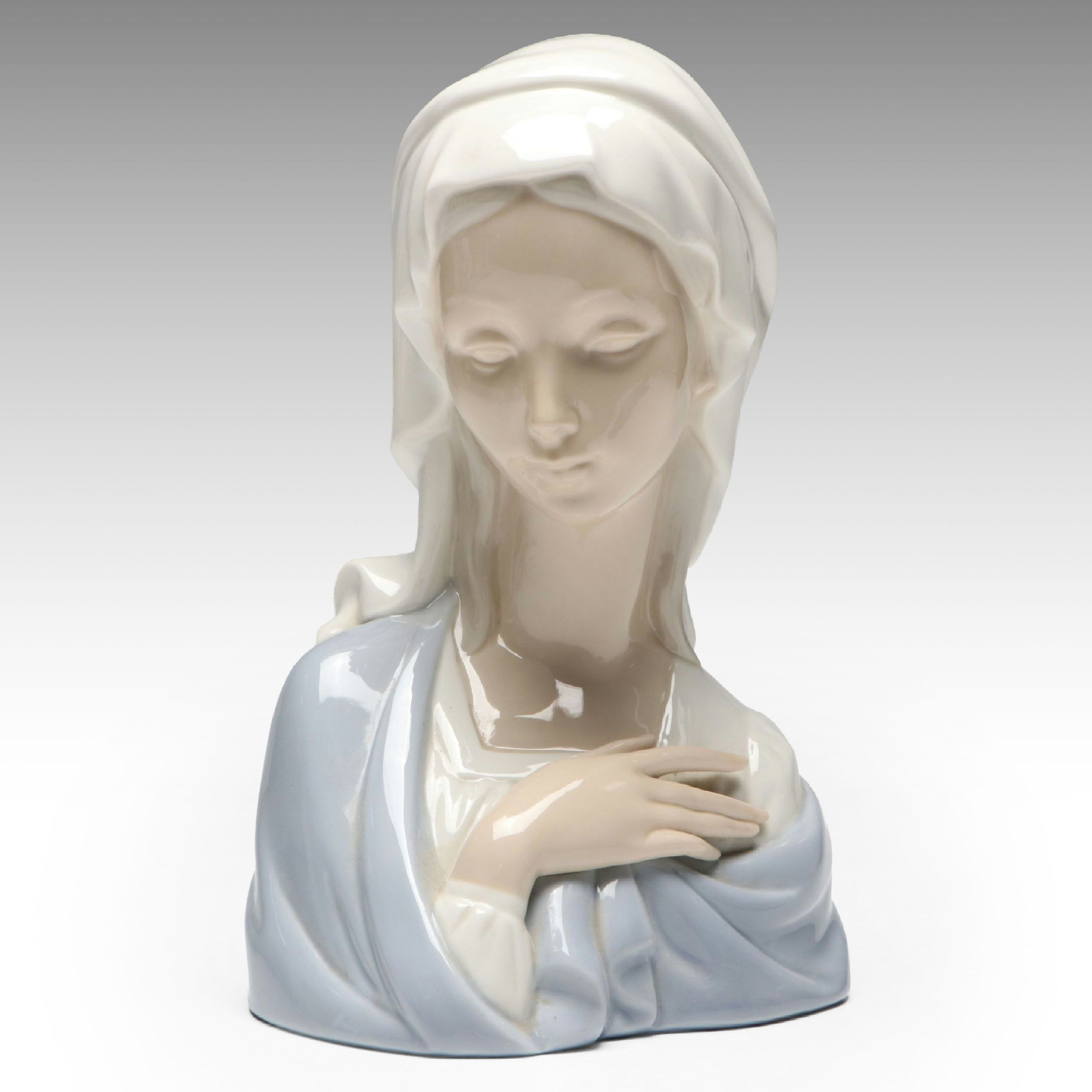 Lladró "Madonna Head" Porcelain Figurine Designed by Vincente Martinez