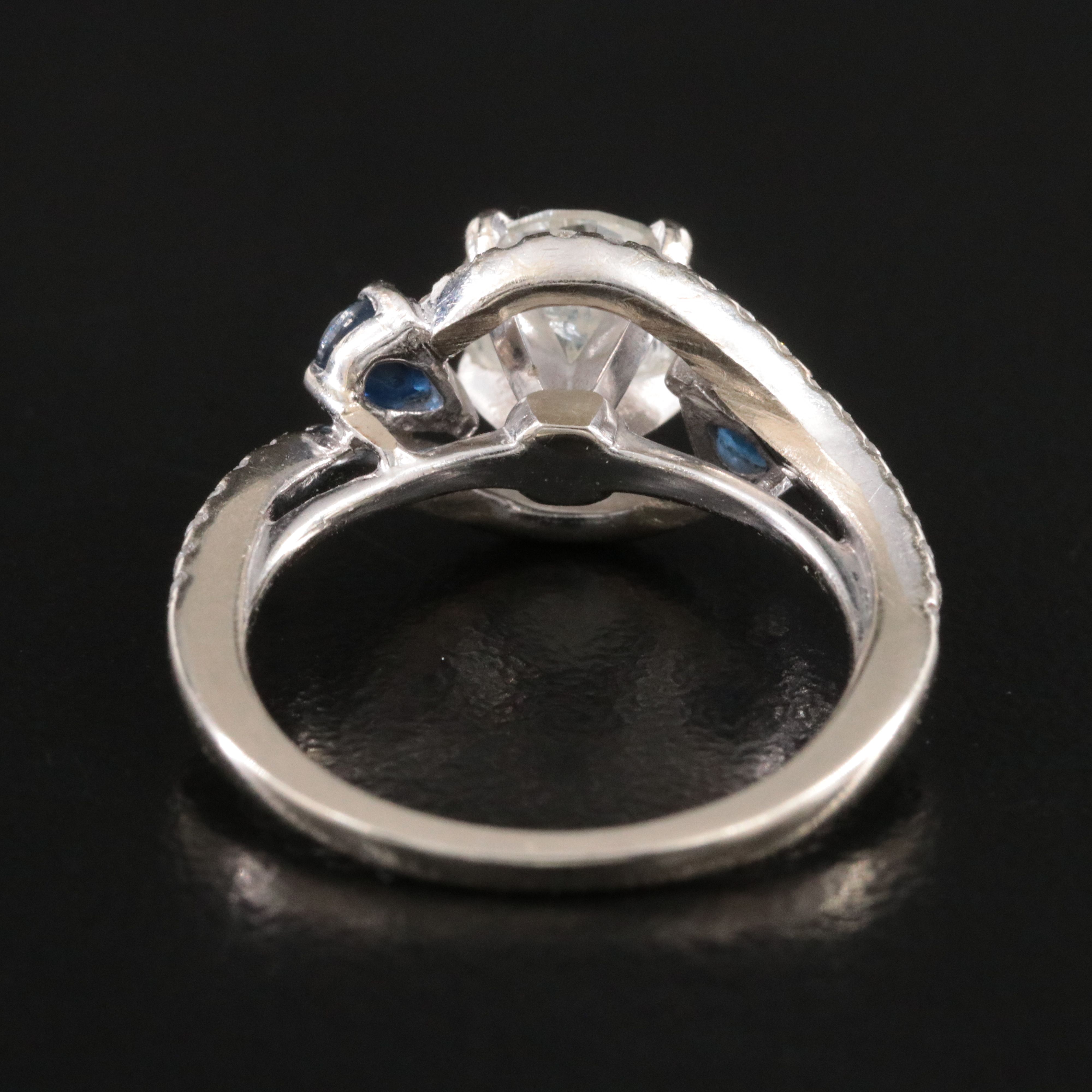 14K 1.27 CTW Diamond and Sapphire Ring
