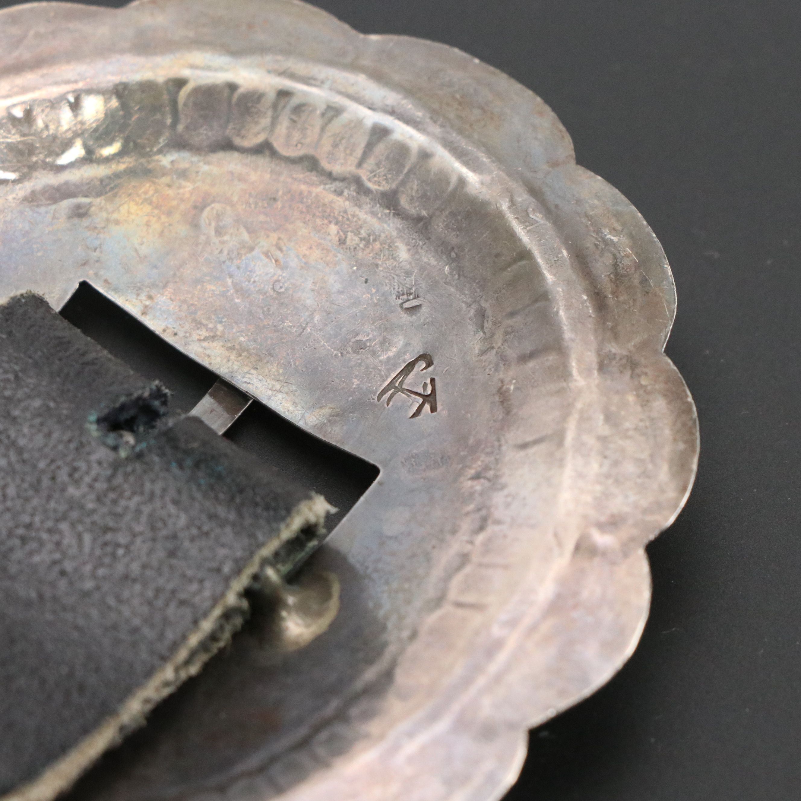 Signed Navajo Diné Sterling Turquoise Concho Belt