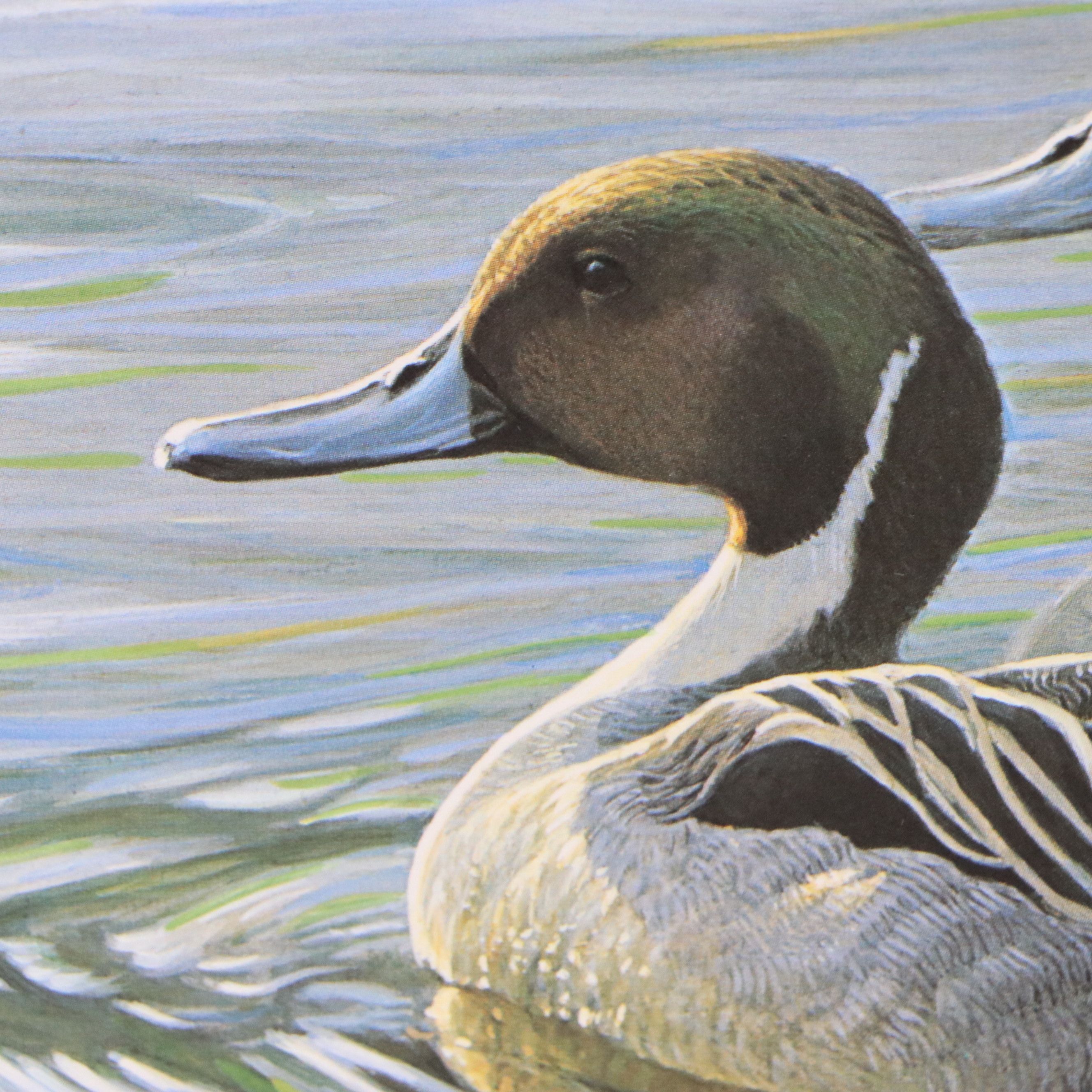 Isabel Levesque Canadian Geese Stamp Print with Stamp and More, 1986