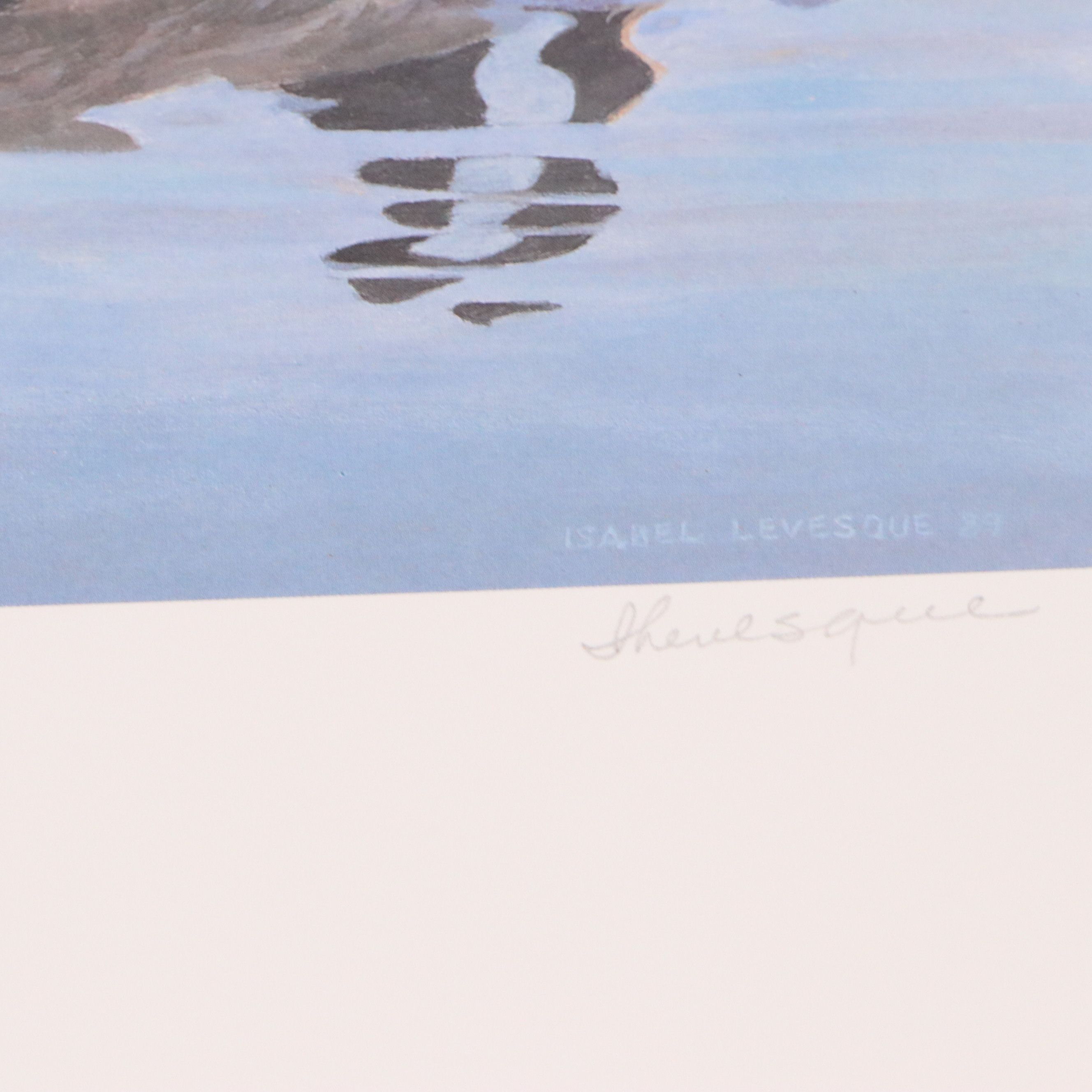 Isabel Levesque Canadian Geese Stamp Print with Stamp and More, 1986