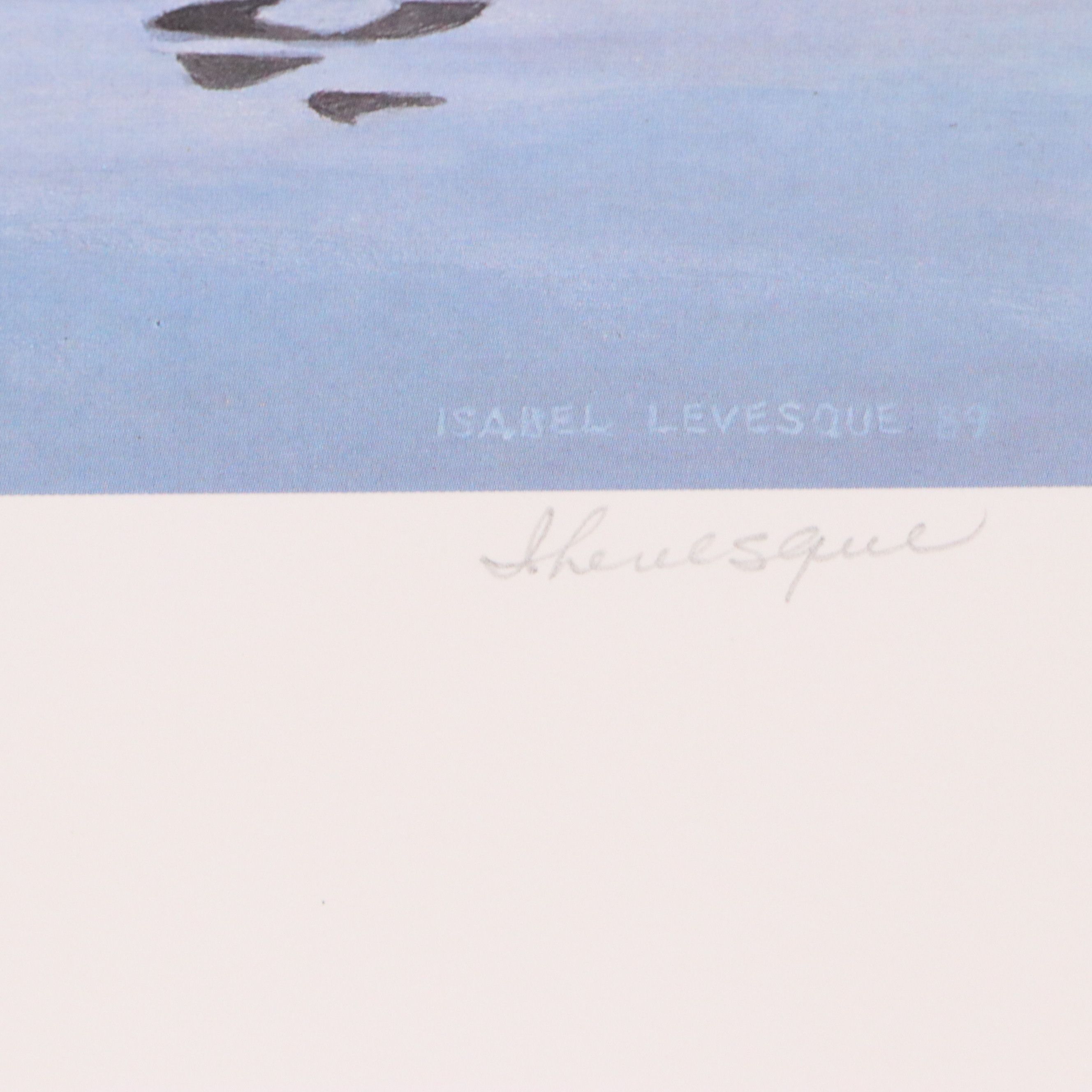 Isabel Levesque Canadian Geese Stamp Print with Stamp and More, 1986