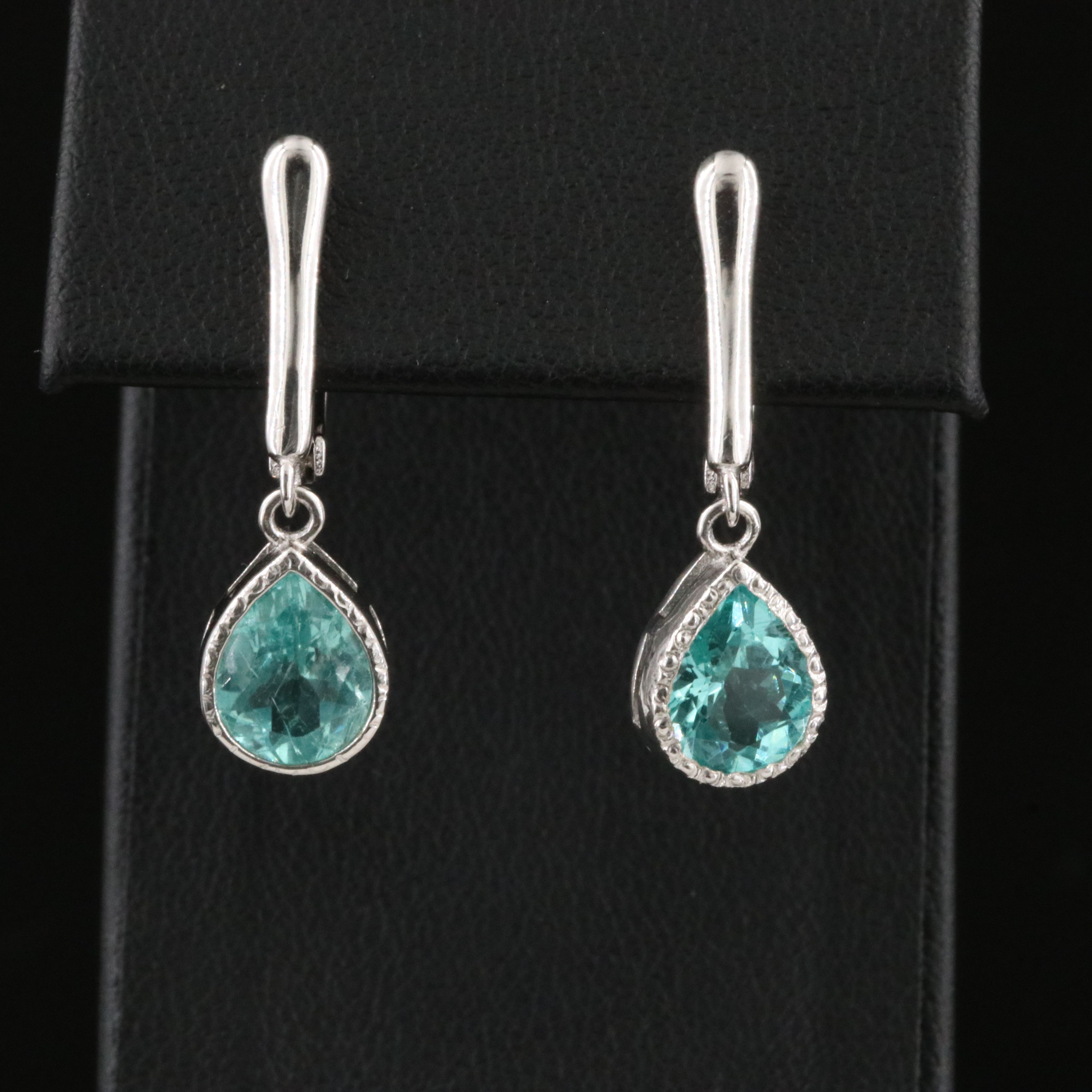 Sterling Apatite Drop Earrings