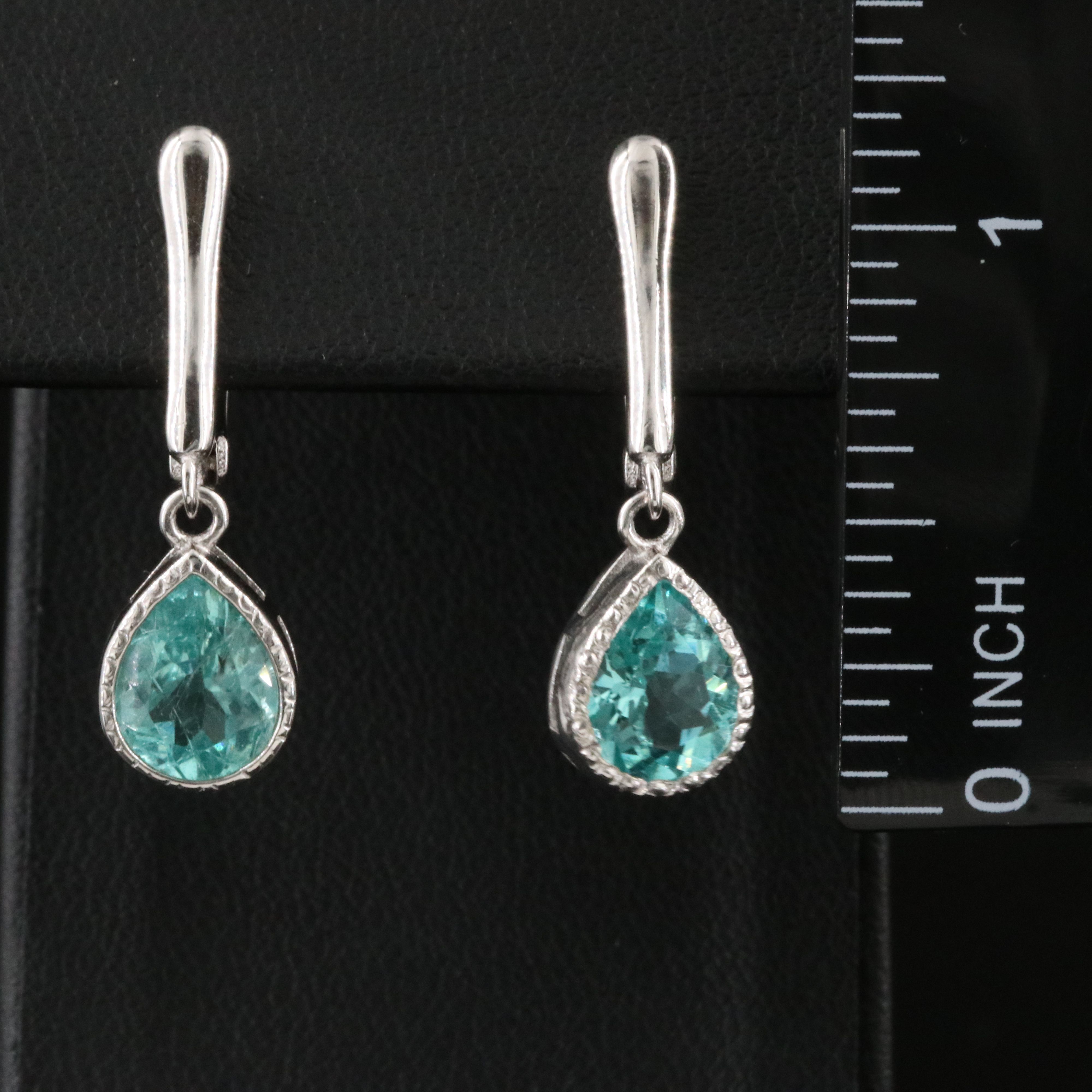 Sterling Apatite Drop Earrings