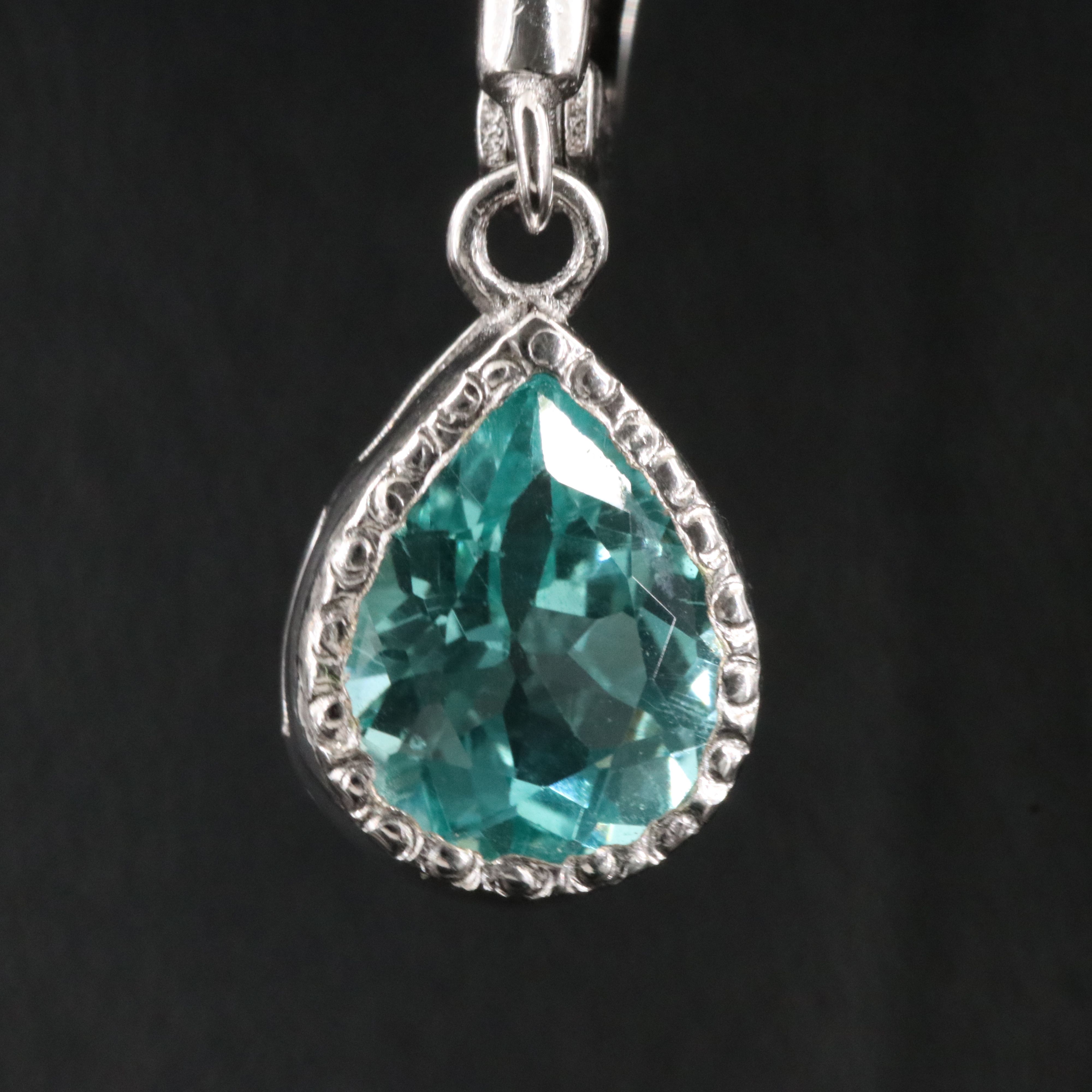 Sterling Apatite Drop Earrings