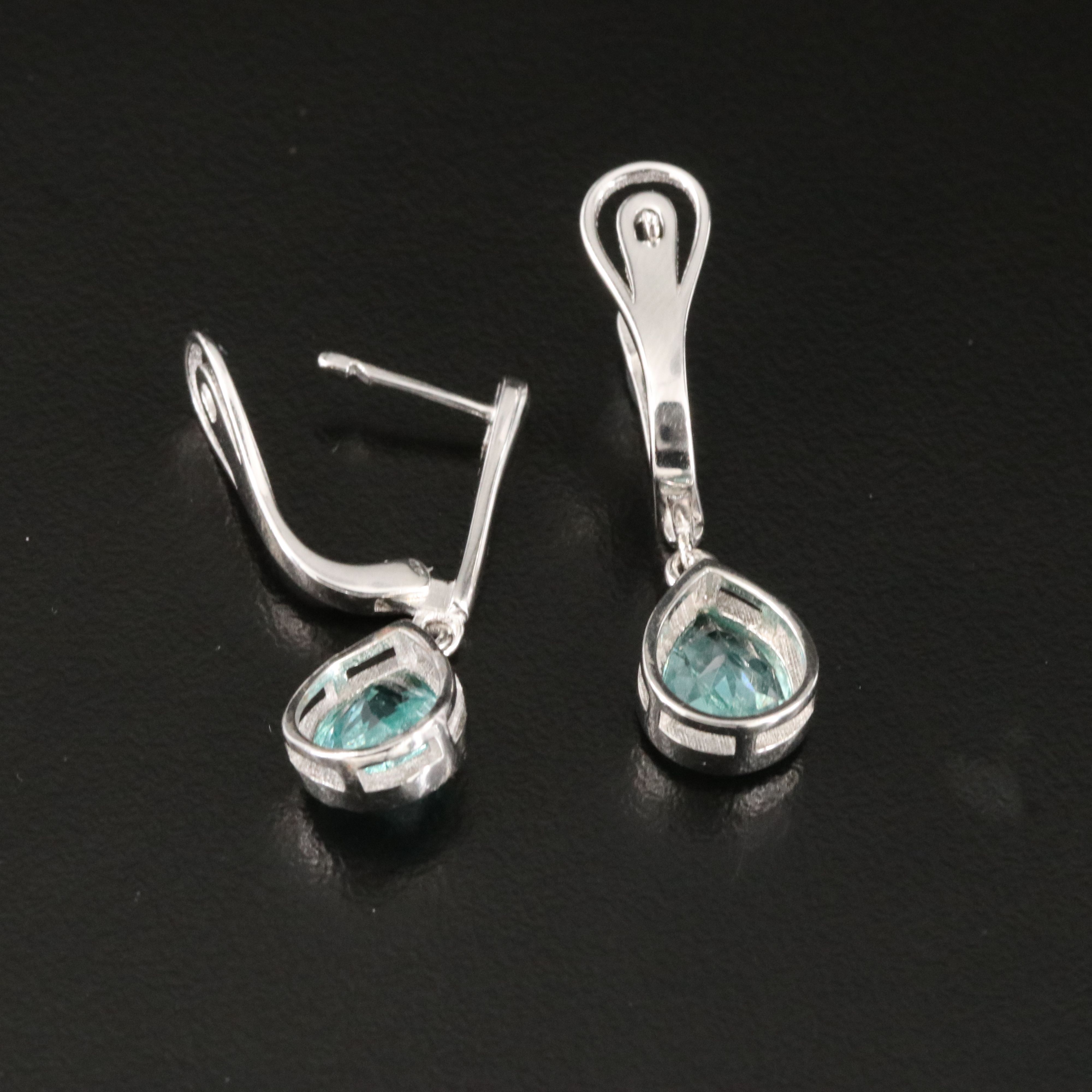 Sterling Apatite Drop Earrings