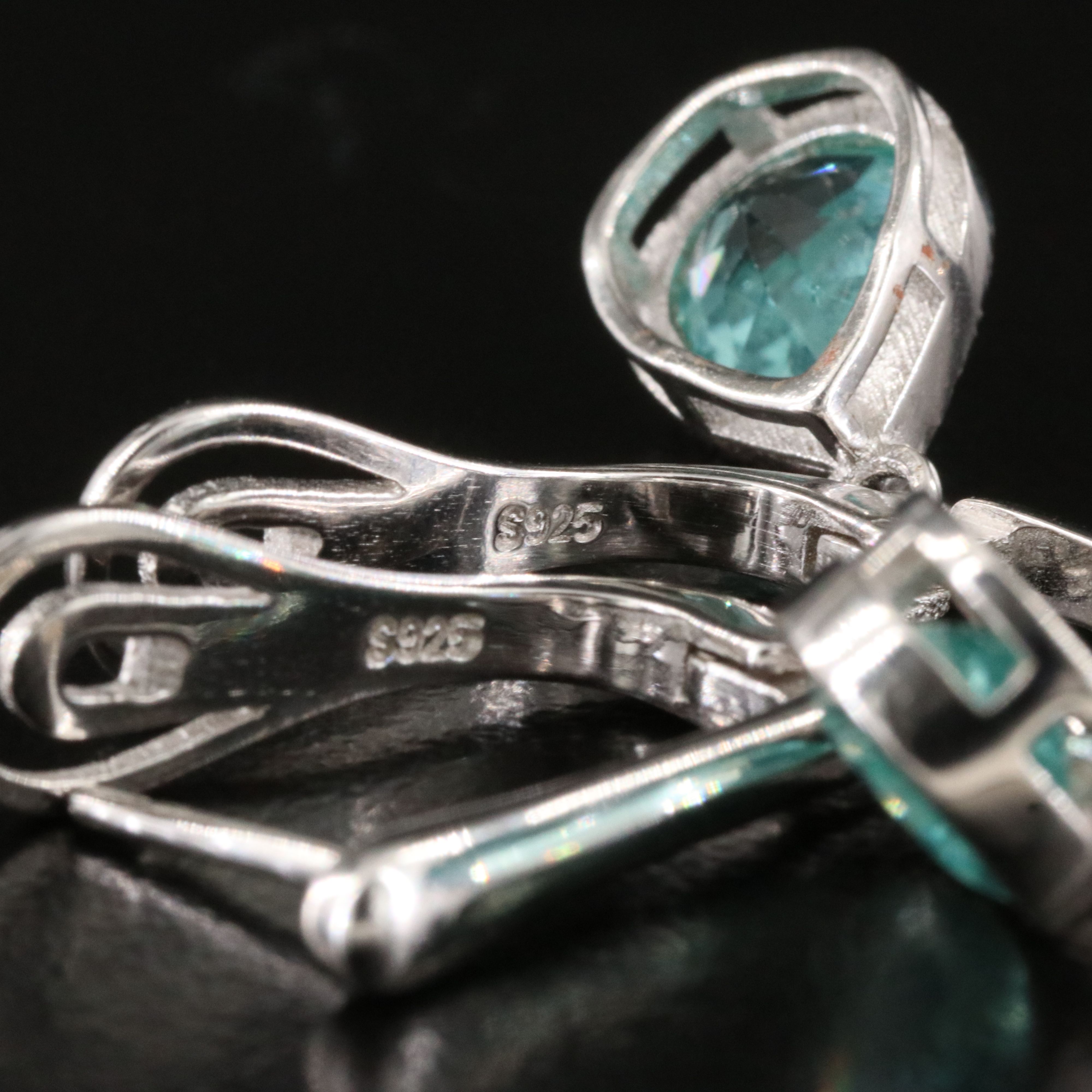 Sterling Apatite Drop Earrings