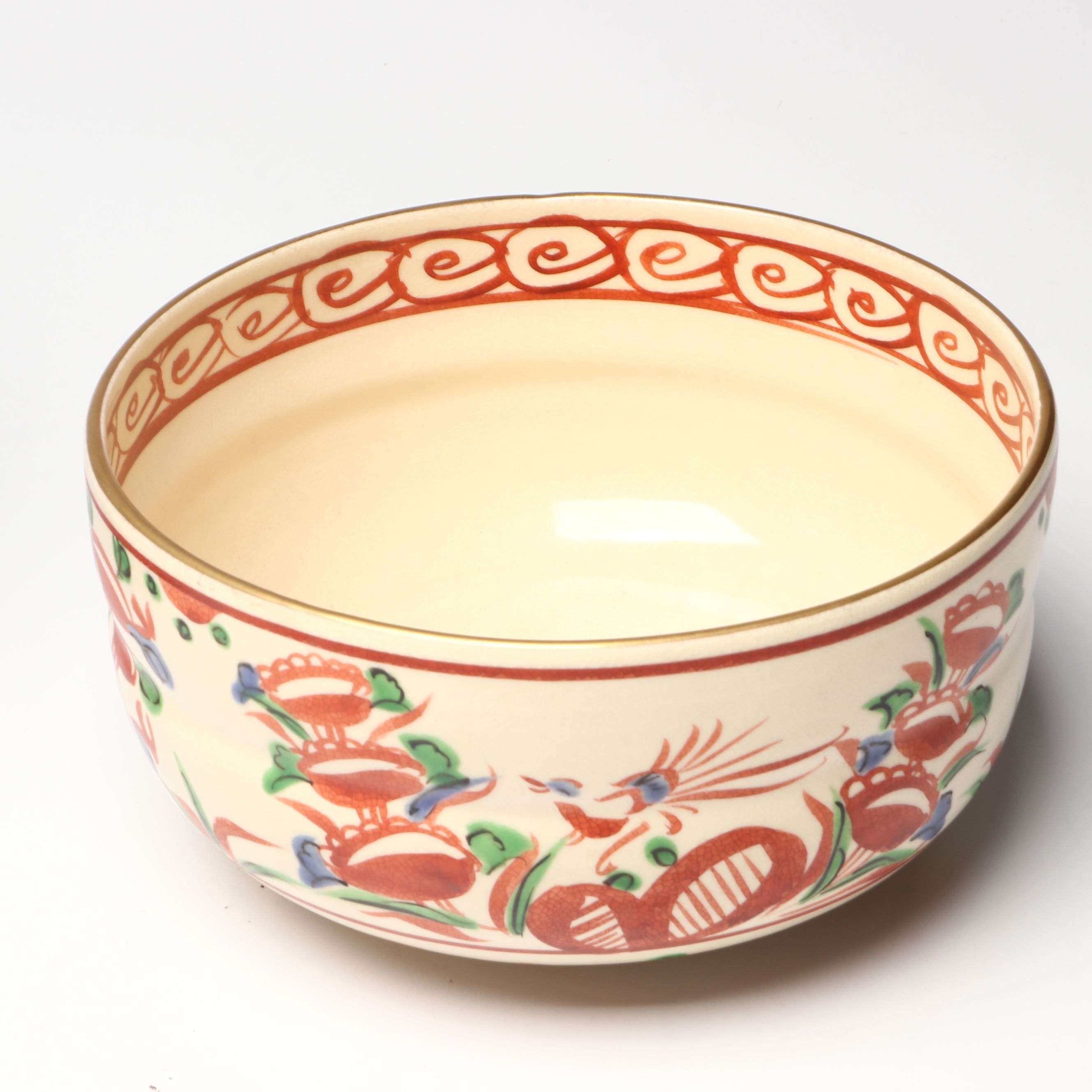 Chinese Blue and White Ceramic Ginger Jar with Other Enameled Polychrome Bowl