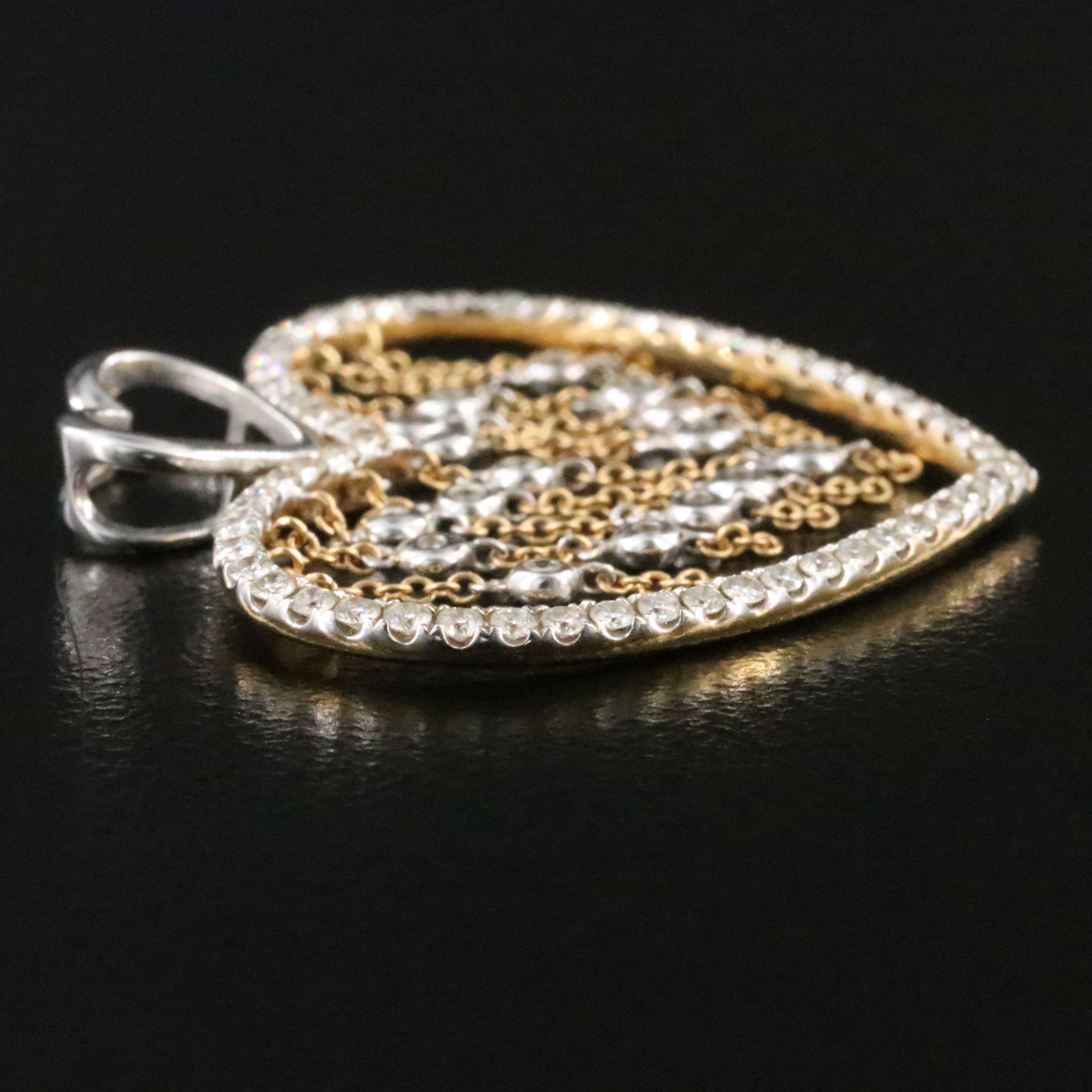 Damas 18K 0.45 CTW Diamond Heart Fringe Pendant