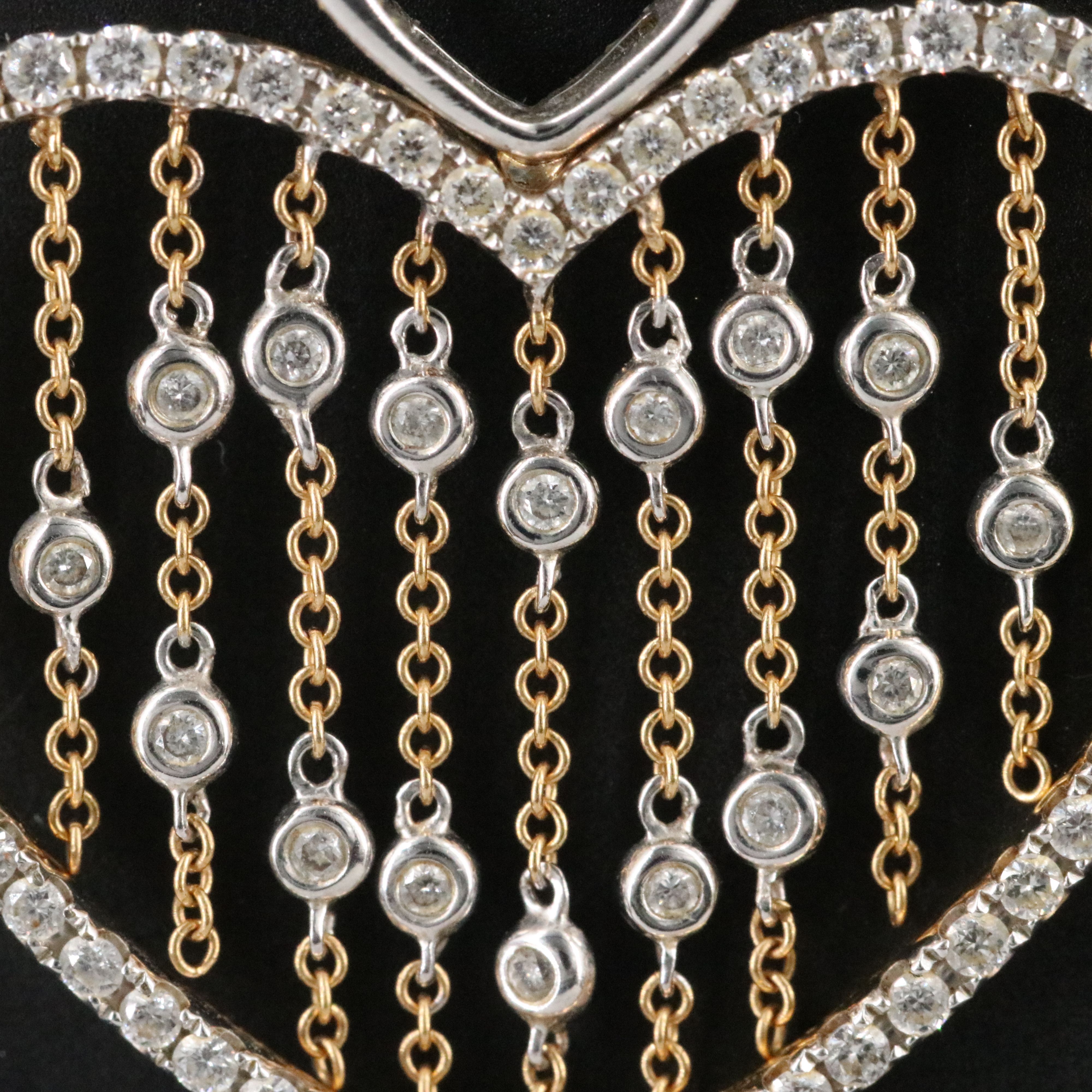 Damas 18K 0.45 CTW Diamond Heart Fringe Pendant