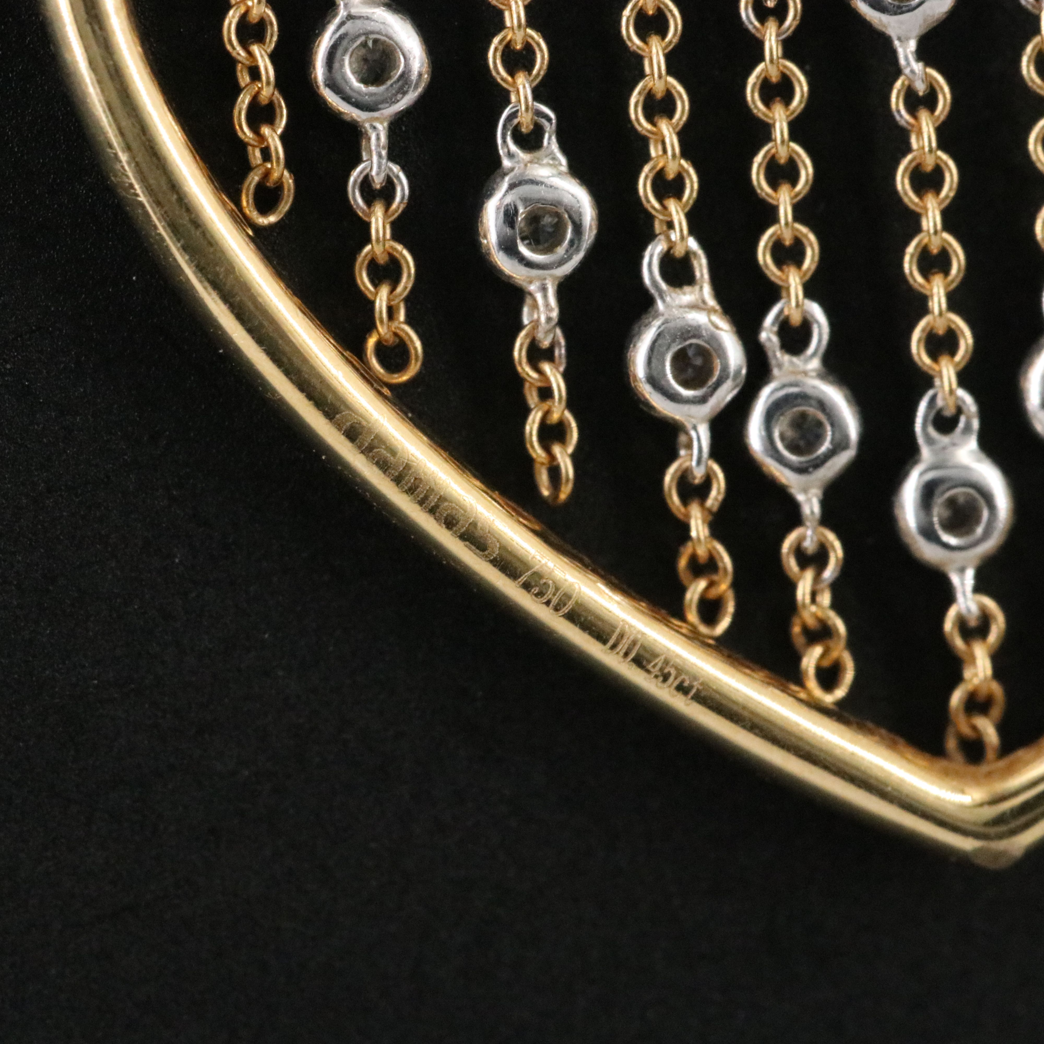 Damas 18K 0.45 CTW Diamond Heart Fringe Pendant